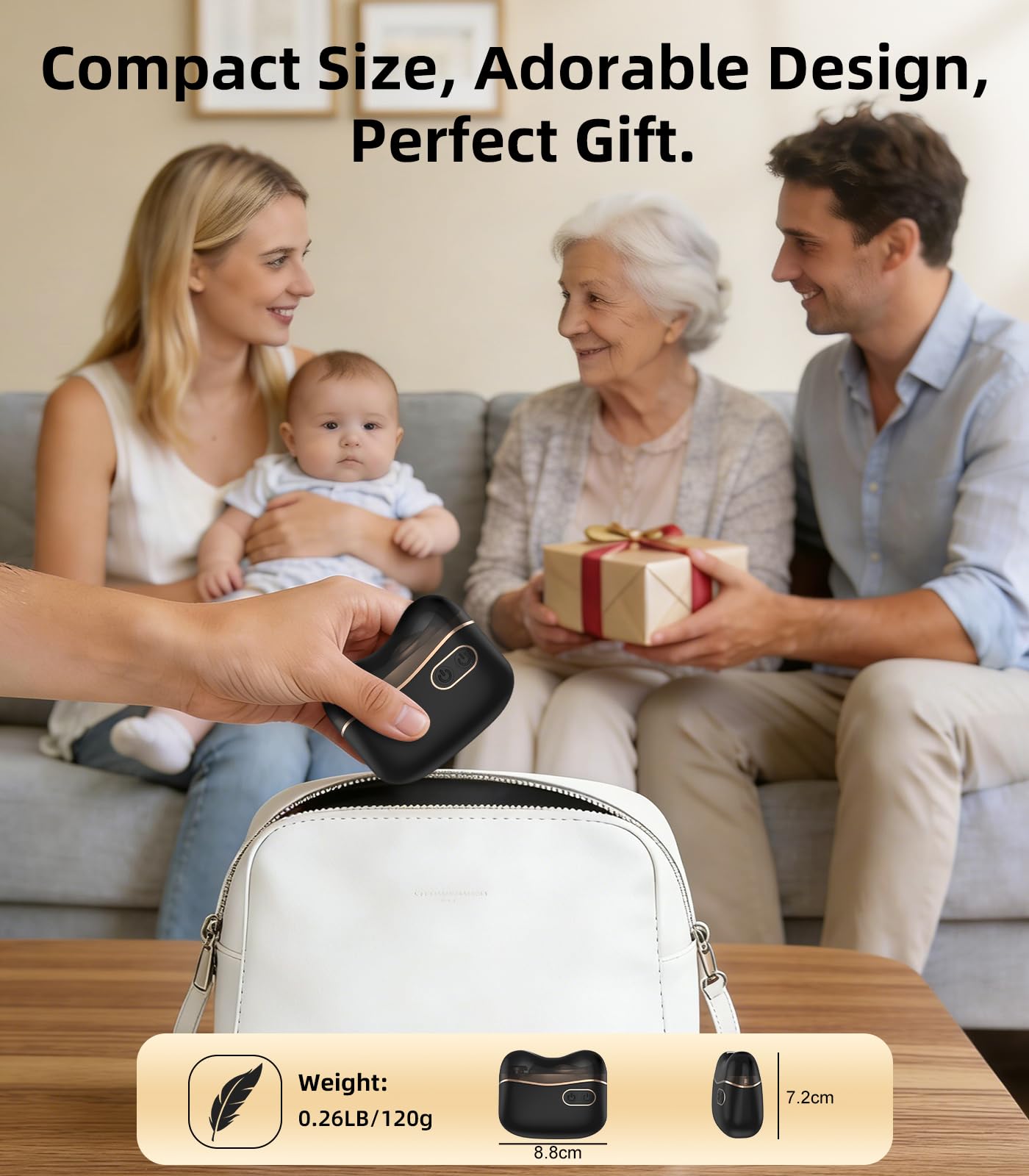 Electric Nail Clipper, Smart Toenail Clipper, 2026 Upgraded 3 in 1 Automatic Nail Trimmer with Polishing, LED Light & Clip Storage, 2-Speeds, USB Rechargeable for Baby, Adults, Seniors