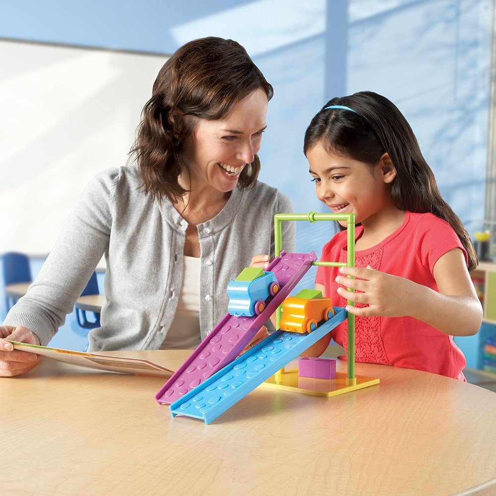 Learning Resources STEM Force & Motion Activity Set - Toddler Sensory Toys, Critical Thinking, Problem Solving, Building Toys, Fine Motor Skills, Physics Games for Kids, Gifts for Boys and Girls