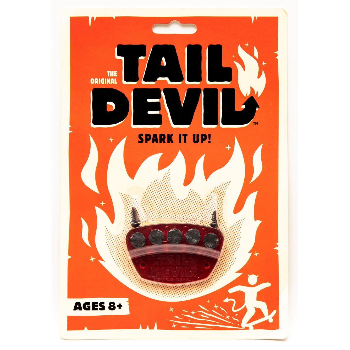 Tail Devil Skateboard Spark Plate & Universal Skateboard T-Tool Bundle | Translucent Red Complete Maintenance & Accessory Kit | Ultimate All-in-One Skateboarder’s Gift Set