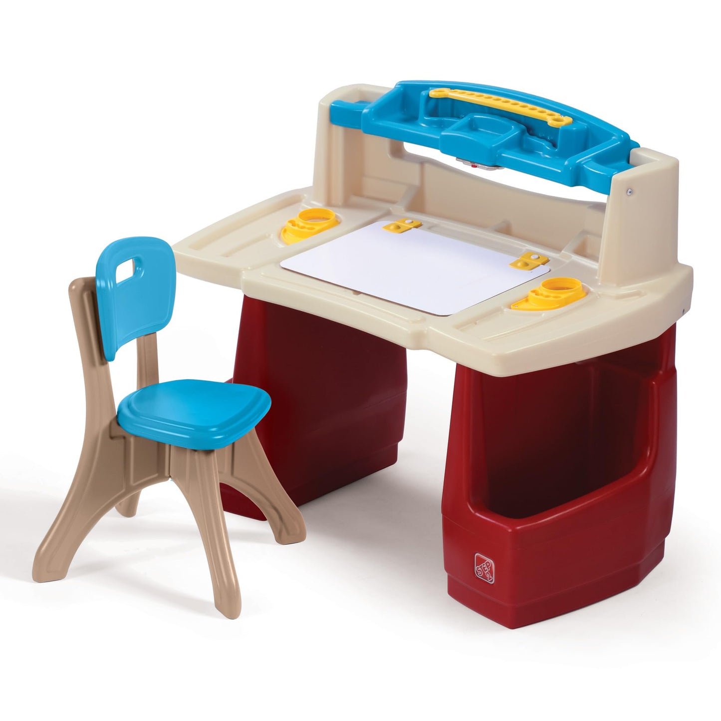 Step2 Deluxe Art Master Desk, Kids Activity Table & Chair, Arts & Crafts Desk, Made of Durable Plastic, For Toddlers 3+ Years Old