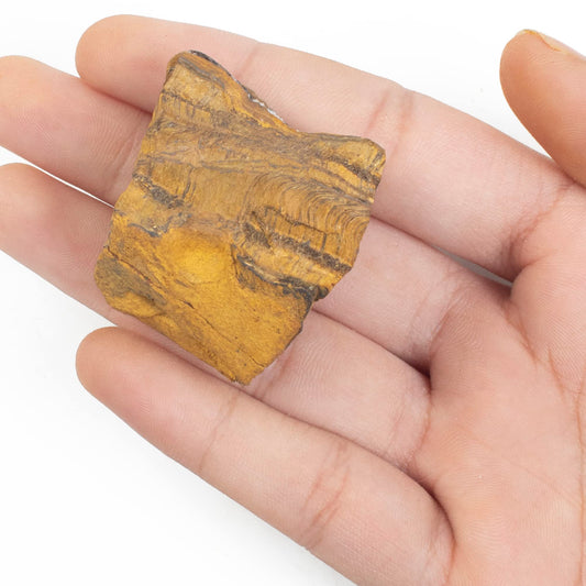 "300+ Carats, 1 Pc Tiger Eye Rock Rough Stone 4050 mm Raw Crystals Rock Crystals and Healing Stones Rough Gemstones Rock Collection for Beginners Used as Crystal Therapy, Meditation, Reiki"