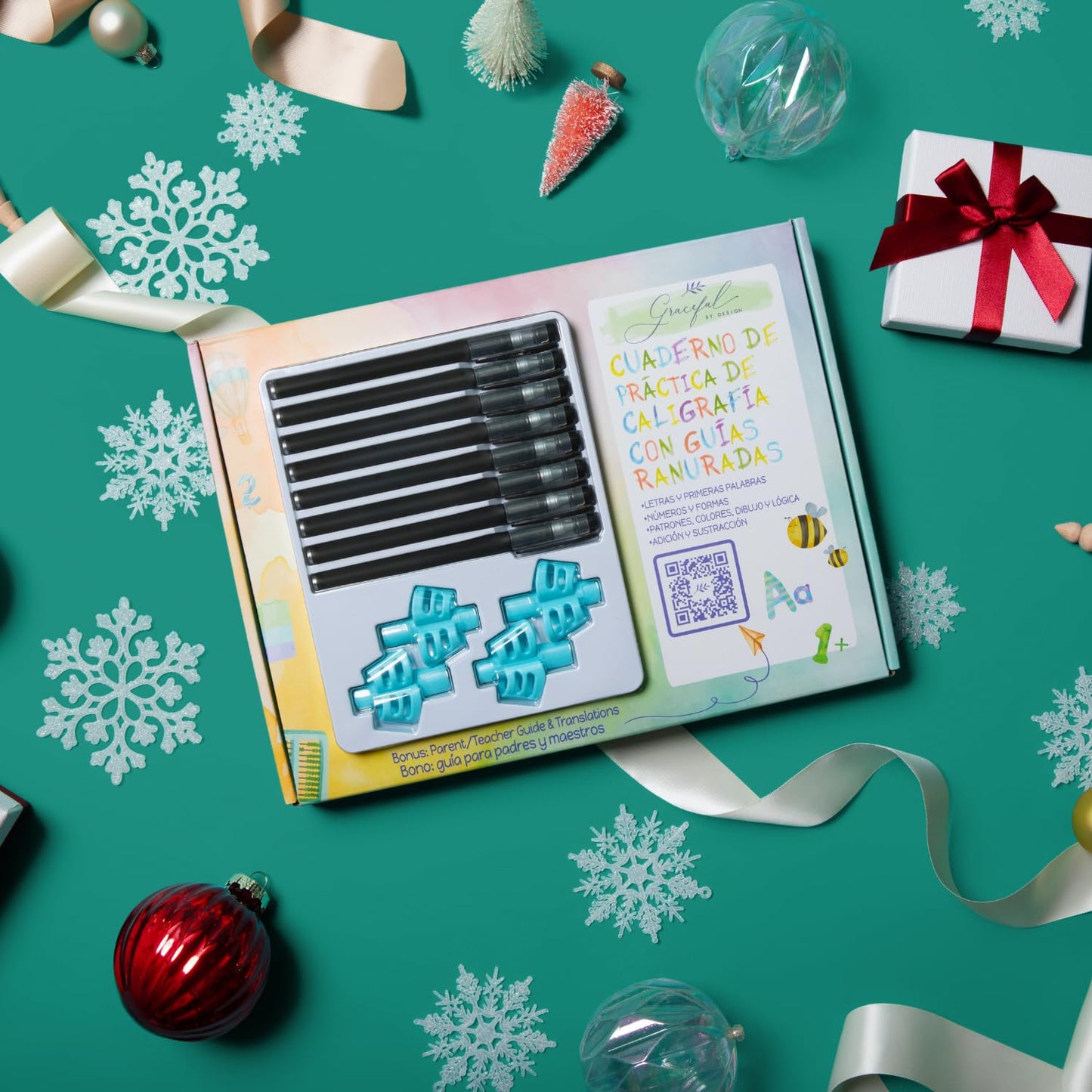 Grooved Handwriting Practice Books for Kids 3-7 in Spanish | Reusable Letter Tracing with Mess-Free Disappearing Ink | Teacher-Designed | Magic Grooved Writing Practice Books | Full Set