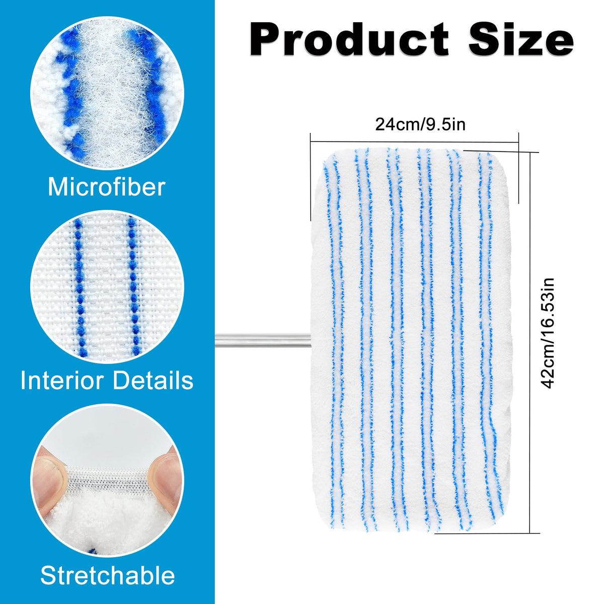 8 Pack Mop Heads Replacements for OCedar Hardwood Floor 'N More Microfiber Mops (8 Count)