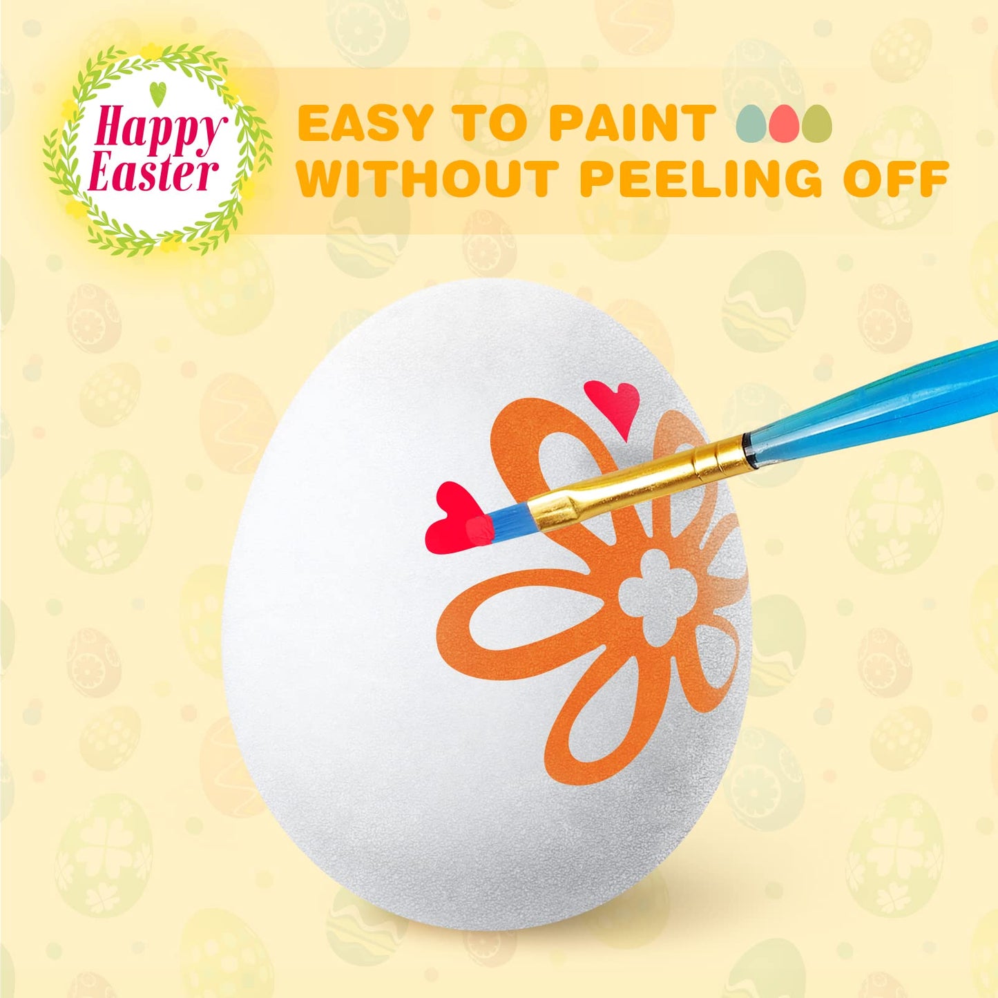 Easter White Eggs Painting Kit-Paintable Flocking Eggs with Doodle Kit for DIY Design-Hanging Flocking Eggs with Rope for Decoration,Egg Hunts, Basket stuffers & Essentials, Easter Gift,28PCS