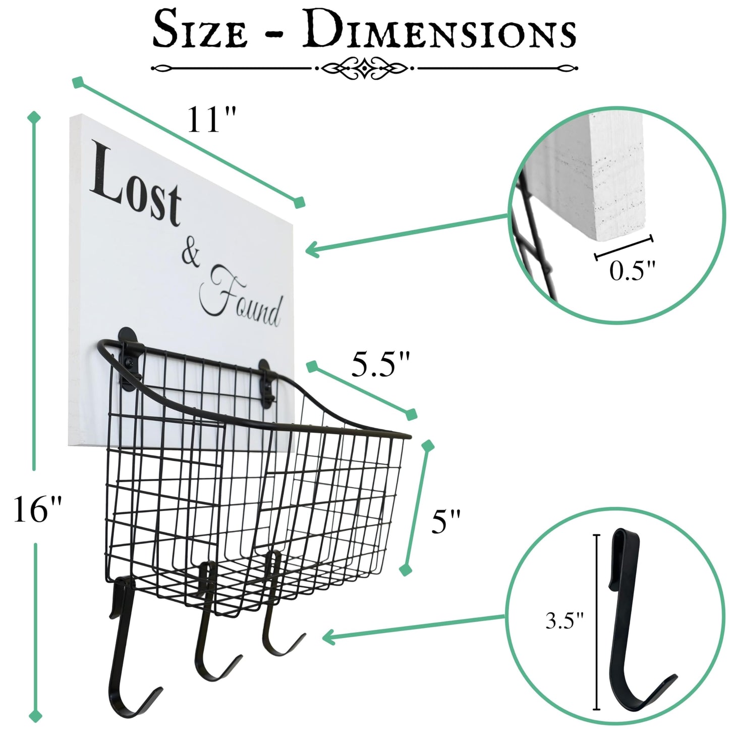 PriZoi Lost and Found Bin Basket - Ideal for a Preschool Classroom or Daycare | Farmhouse Classroom Decor - Lost Socks Basket For Laundry Room
