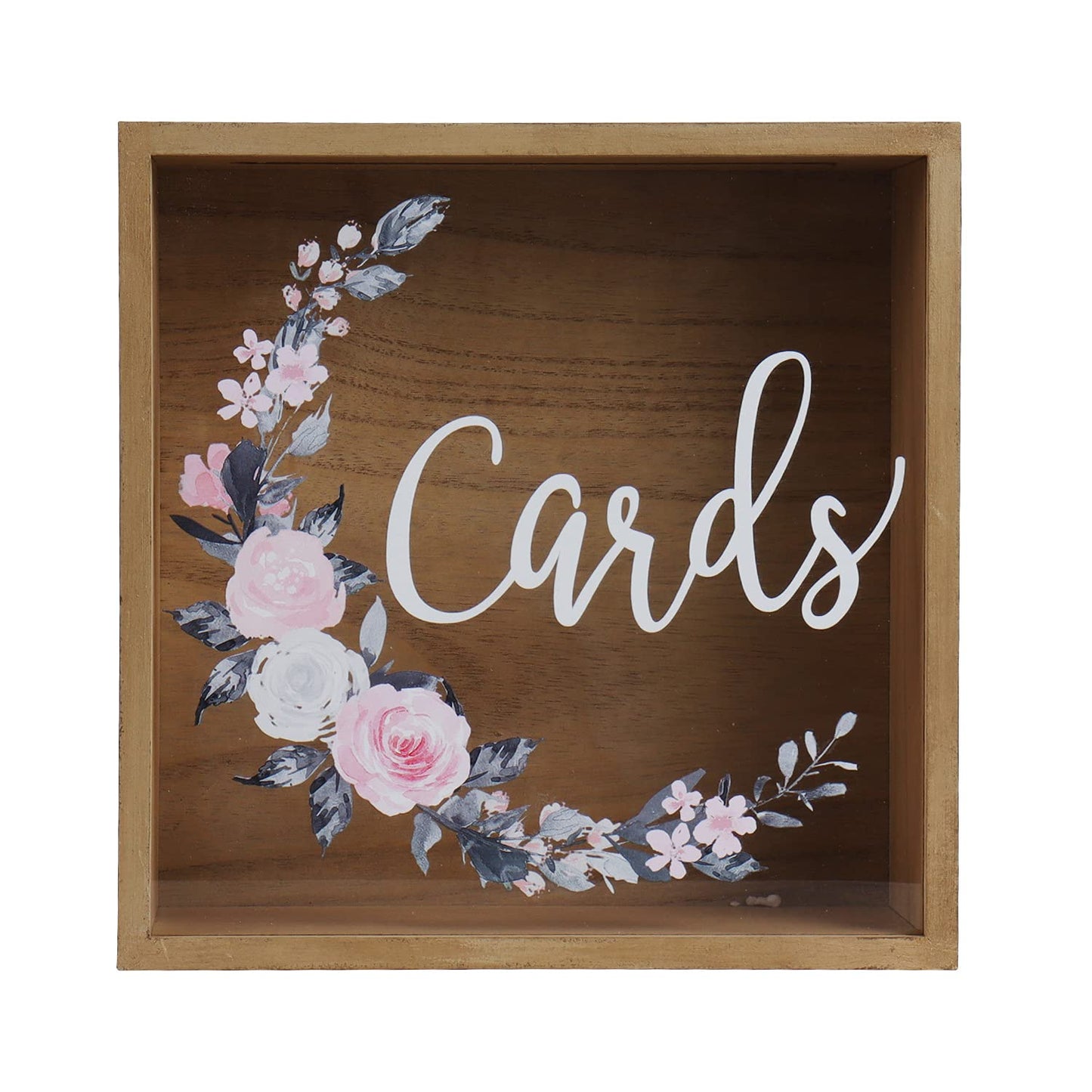 Hanna Roberts Wooden Card Box for Reception, Money Gift Card Box, Card Storage Box for Wedding Decorations and Party Gifts