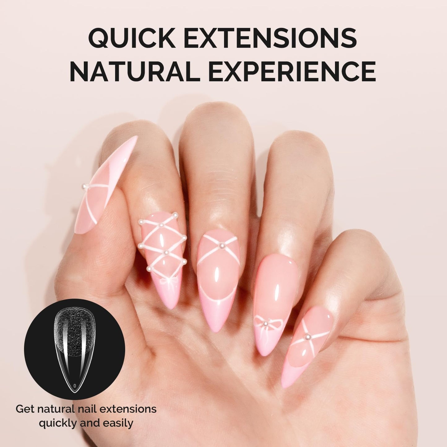 MelodySusie Medium Almond Stiletto X Nail Tips - 600Pcs 15 Sizes Clear Acrylic, Half Matte Full Cover Press on Nails for DIY Extension & Salon Use, Pre-Shaped for Long-Lasting Manicure