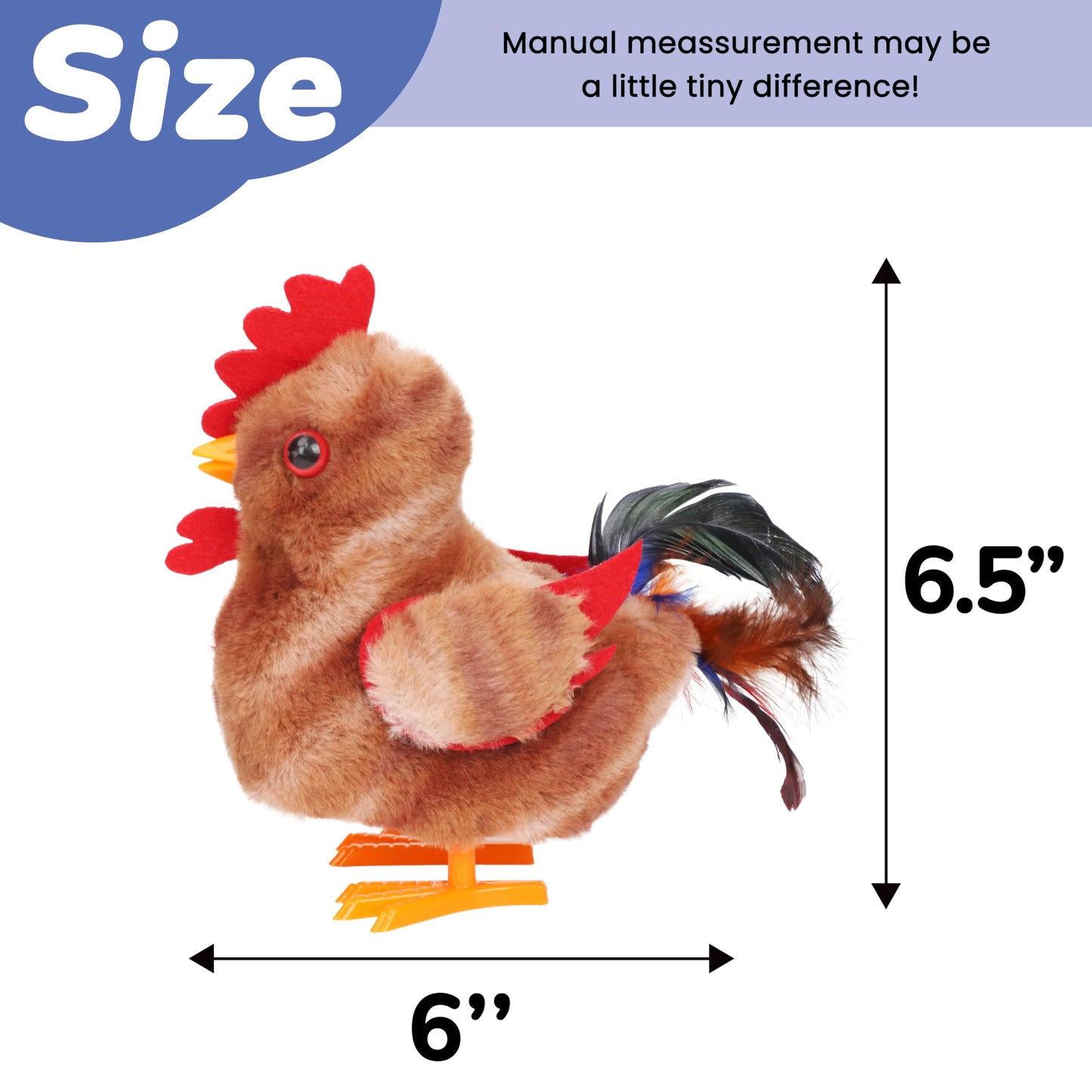 Hopearl Walking Chicken Pet Crow Chick Interactive Electronic Plush Toy Farm Animals Animated Gifts for Toddlers Birthday, Brown, 8''