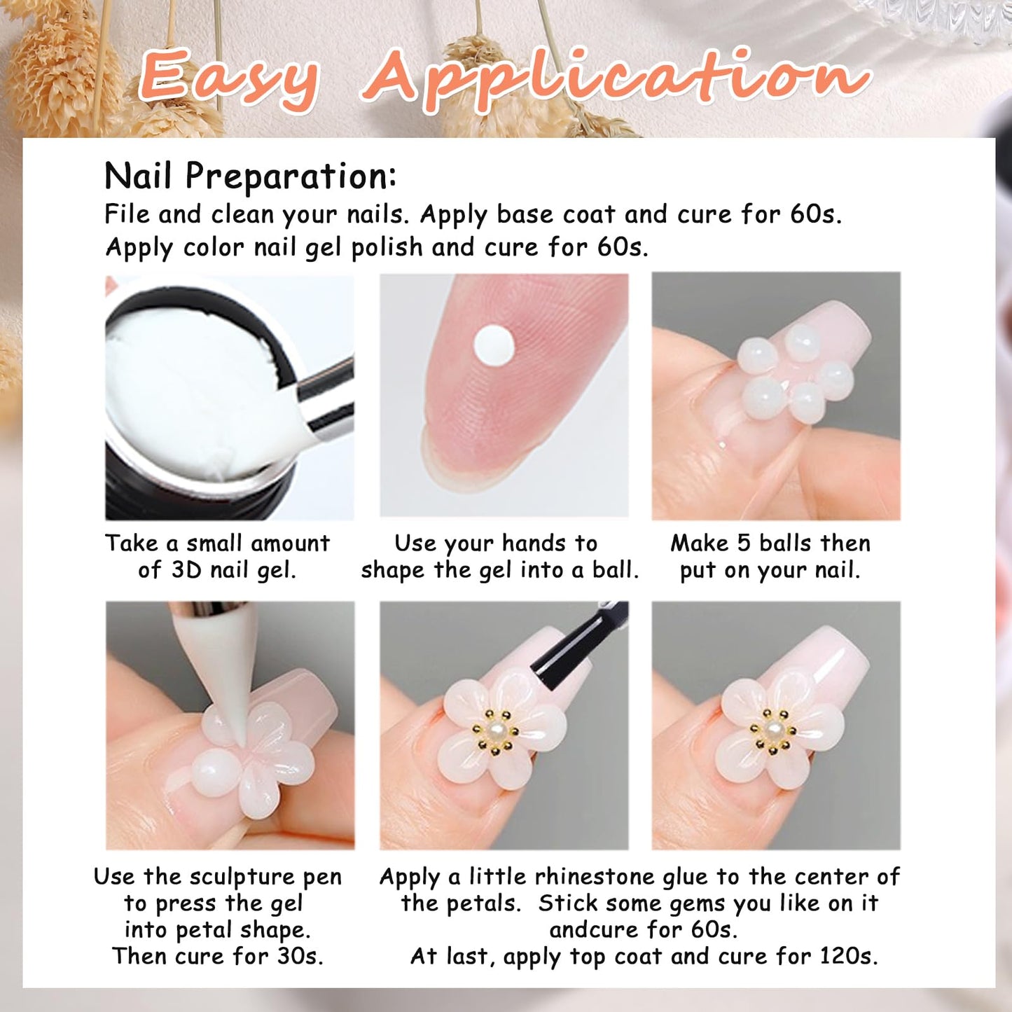 SUTOKAKA Solid Builder Nail Gel Set, 12 Colors Non-Sticky 3D Sculpting Gel for Nail Art Painting Drawing Carving Molding With Silicone Sculpture Pen for Manicure Salon Home DIY