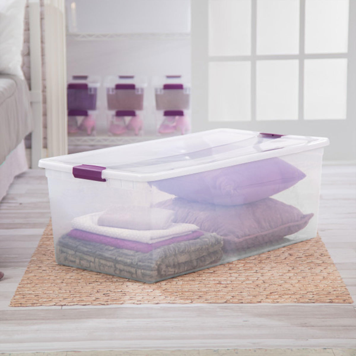 12 Pack 110 Quart ClearView Latch Box (12 Count)