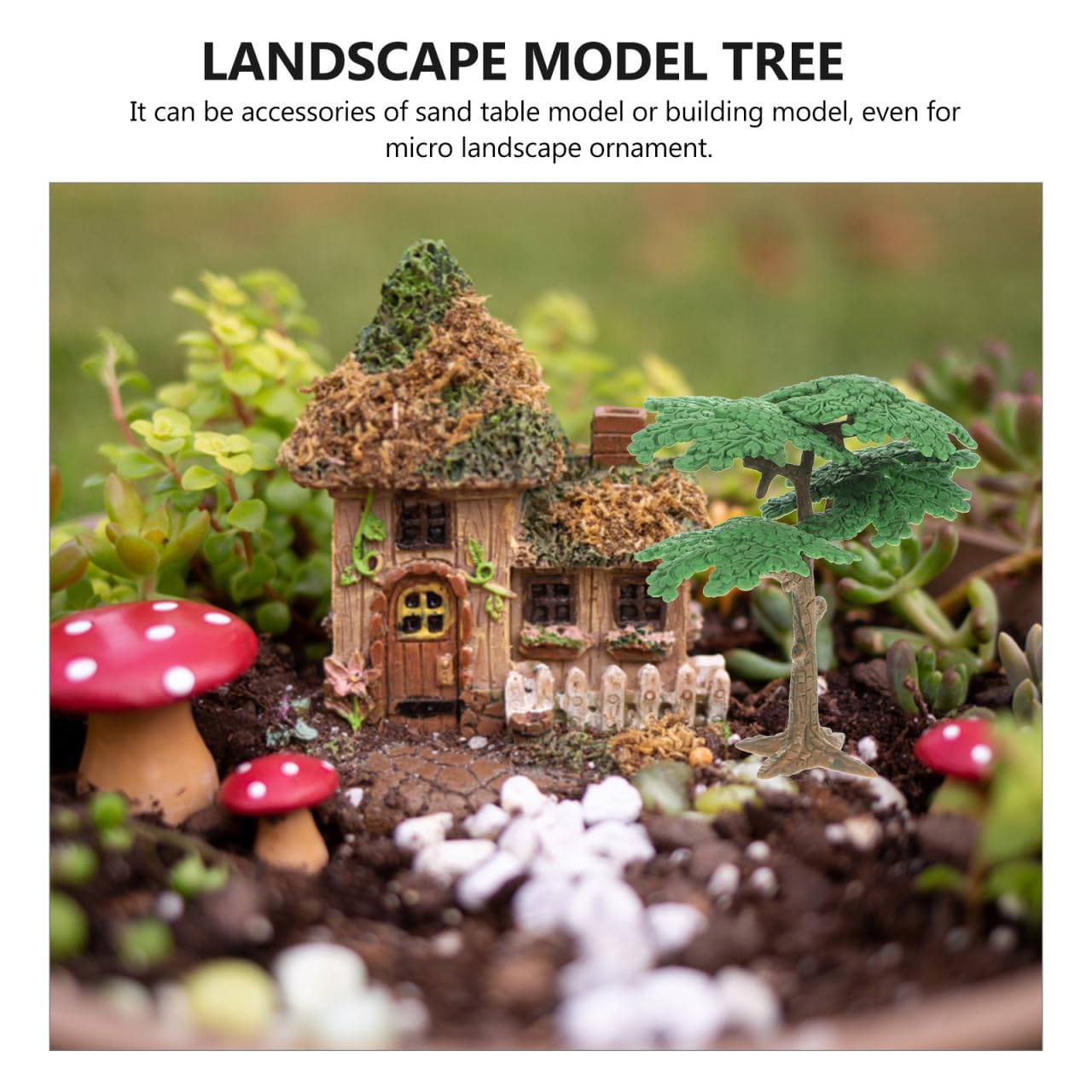 NUOBESTY Model Trees, 3pcs Mini Pine Tree Cypress Model Train Scenery Architecture Trees Fake Trees Model Diorama Tree for Landscape, Sand Table, Dollhouse Decor