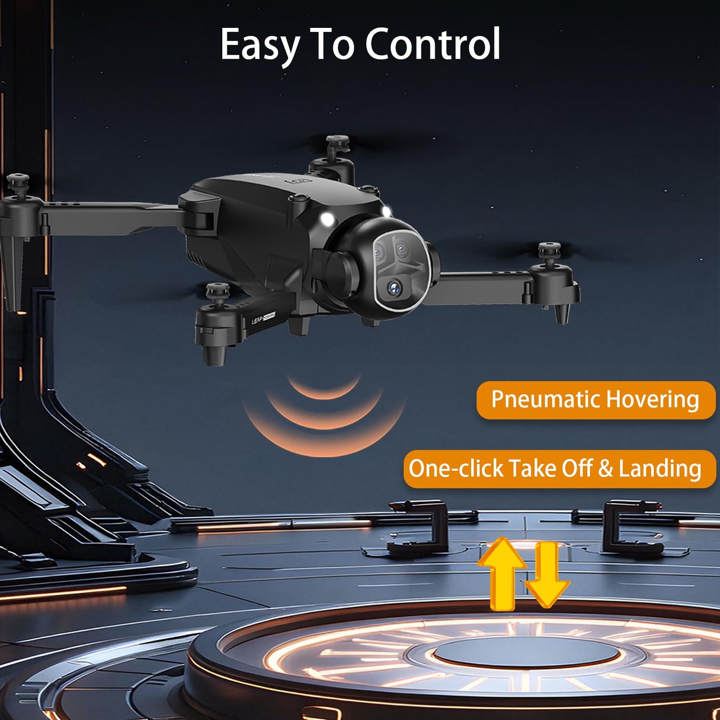 LAWFIG Drone with Camera for Adults Beginners, FPV Foldable RC Quadcopter Toys, Helicopter Toys, 1080P HD Camera Drone, Altitude Hold, One Key Take-off/Landing, 3D Flips, Waypoints fly, Headless Mode