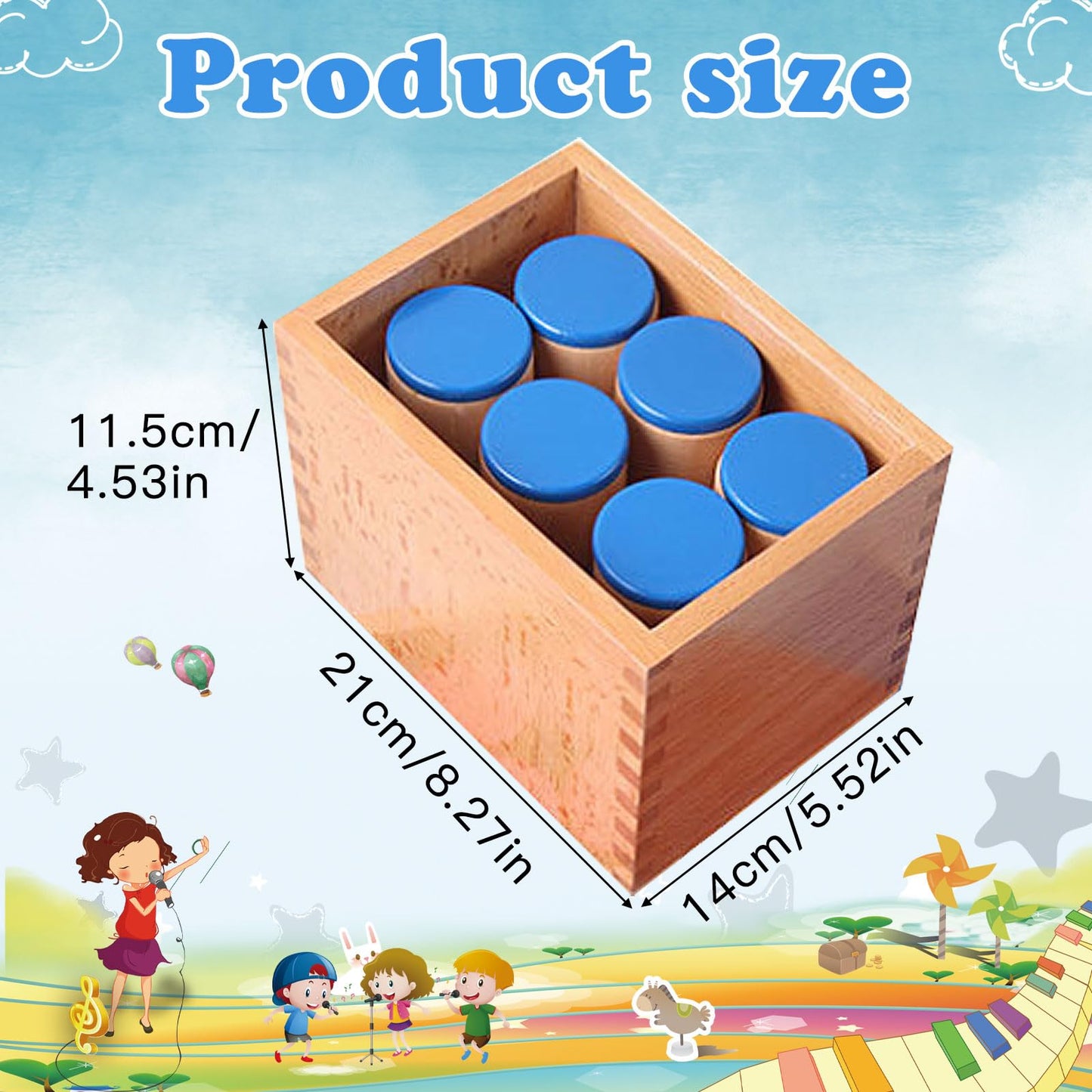 LEADER JOY Montessori Sensorial Auditory Material - Sound Cylinders Sound Boxes Kids Educational Toys for Todder