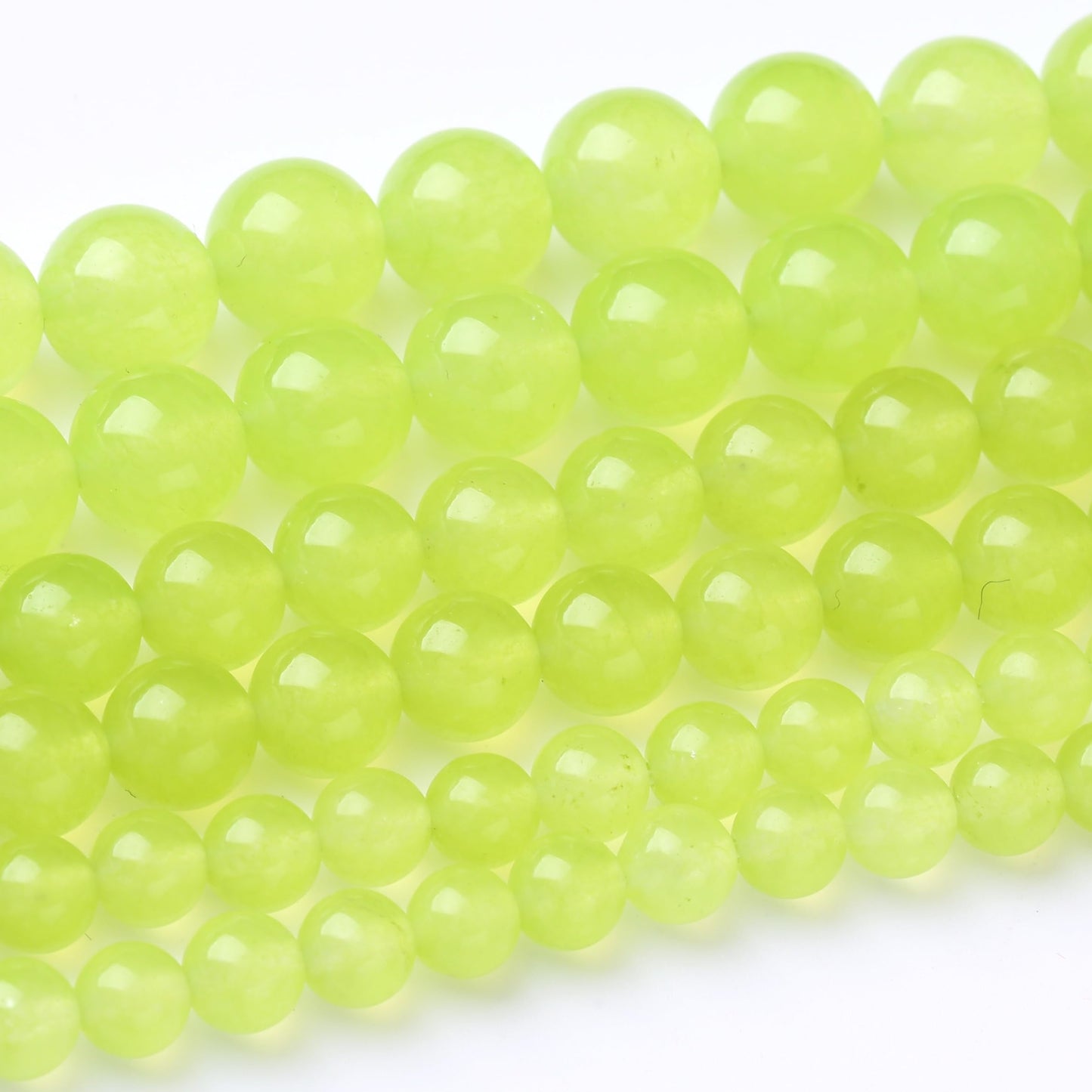 32PCS 12MM Natural Apple Green Chalcedony Stone Beads Round Loose Stone Beads for Jewelry Making DIY Energy Stone Healing Power Bracelet 15"