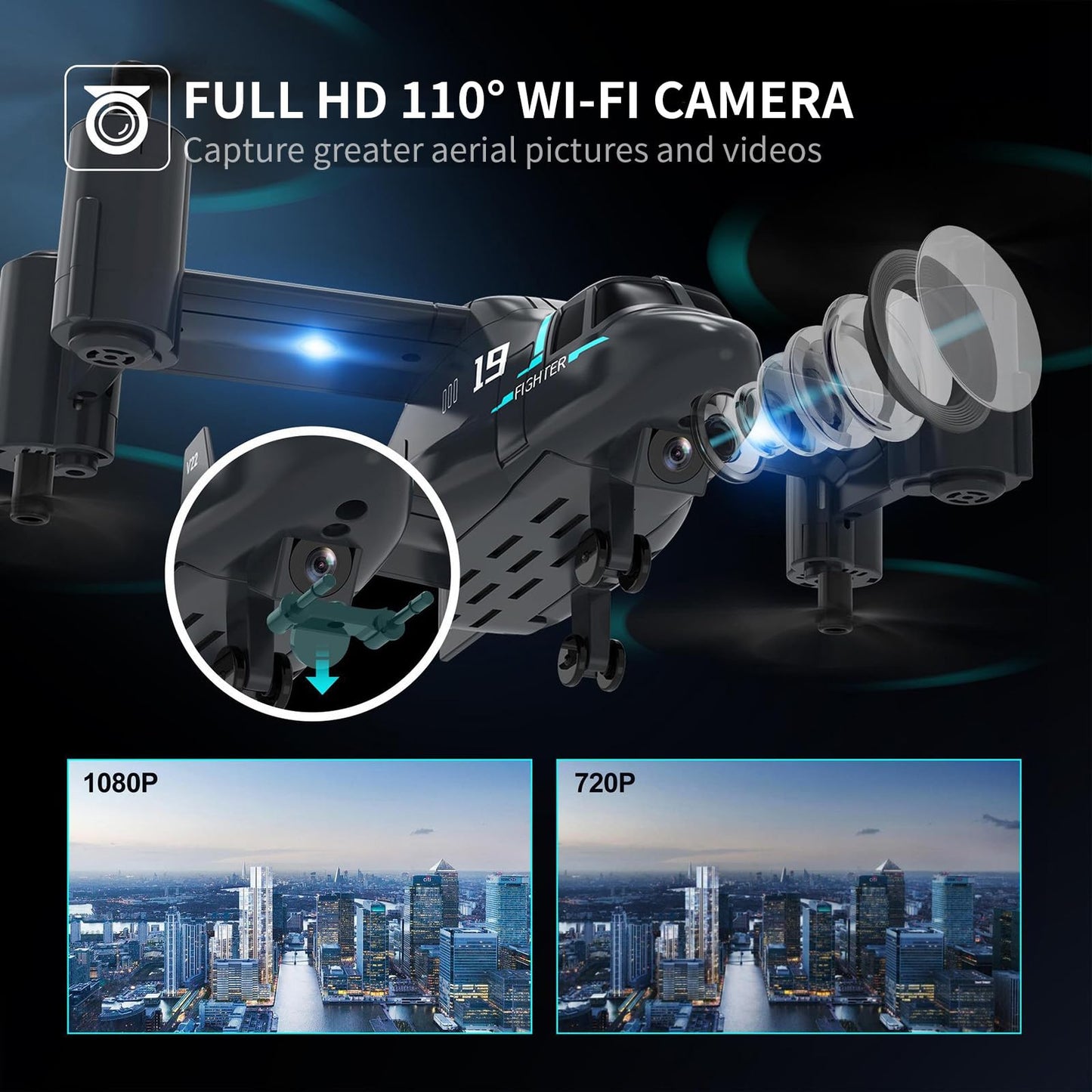 Helicopter Remote Control, LM19 Ospery Military RC Helicopter with Live Camera for Military Fans, Flying and Land Gliding Mode, One Key take Off/Landing, Remote Control Helicopter for Adults 14+