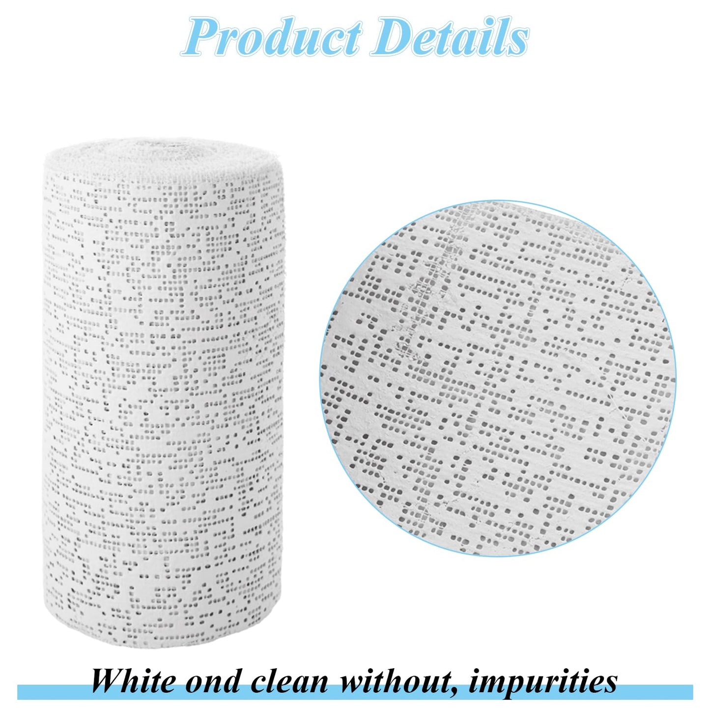 LOYORTY 12 Rolls Plaster Cloth Rolls 4”x 180”Plaster Gauze Bandages Plaster of Paris Strips for Craft Projects, Mask Making, Belly Casts, Body Molds - 4In x 15Ft/ 5Yd