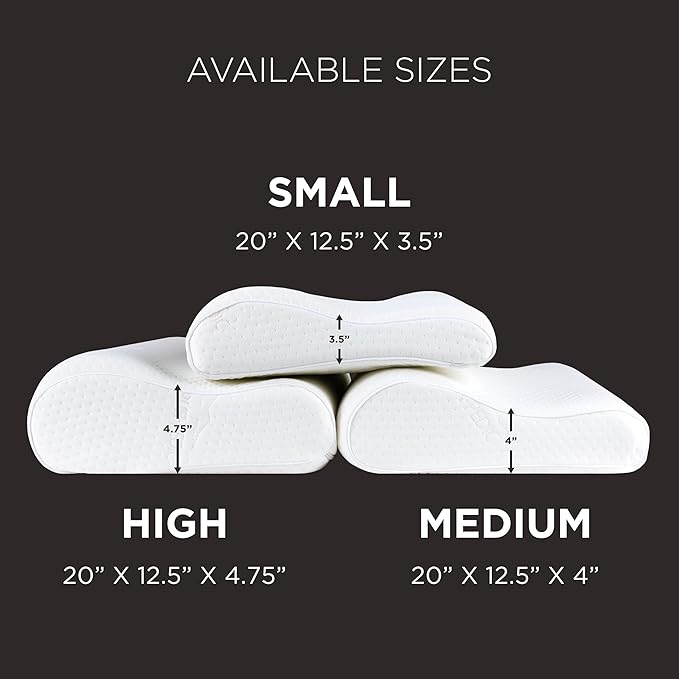 Tempur-Pedic TEMPUR-Ergo Neck Pillow, Medium Profile, White