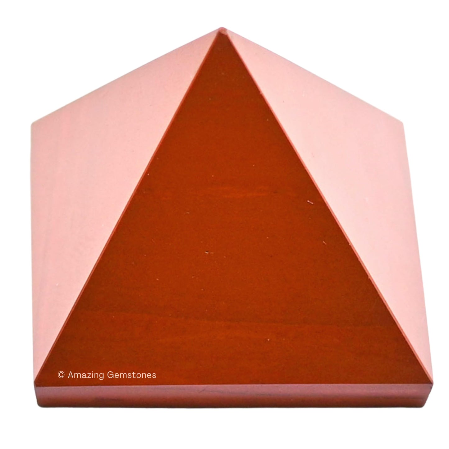 Amazing Gemstone Red Jasper Pyramid Crystal Healing Stones - 1.5" Great Pyramid Figurine of Natural Stone Pyramid for Meditation, Reiki, Chakra Balancing and Crystal Pyramids Grid