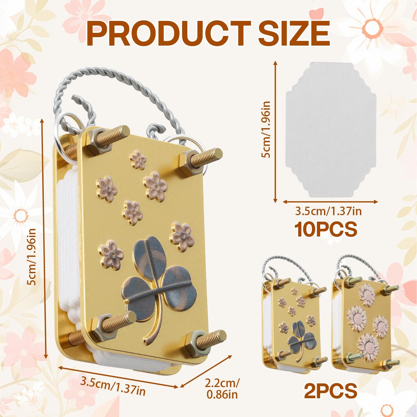 RJLCTH 2 Pcs Micro Flower Press Keychain, Portable Mini Flower Press with 40 Reusable Blotting Papers for Flower Preservation, Resin Art, Journals, Scrapbooking and DIY Botanical Crafts