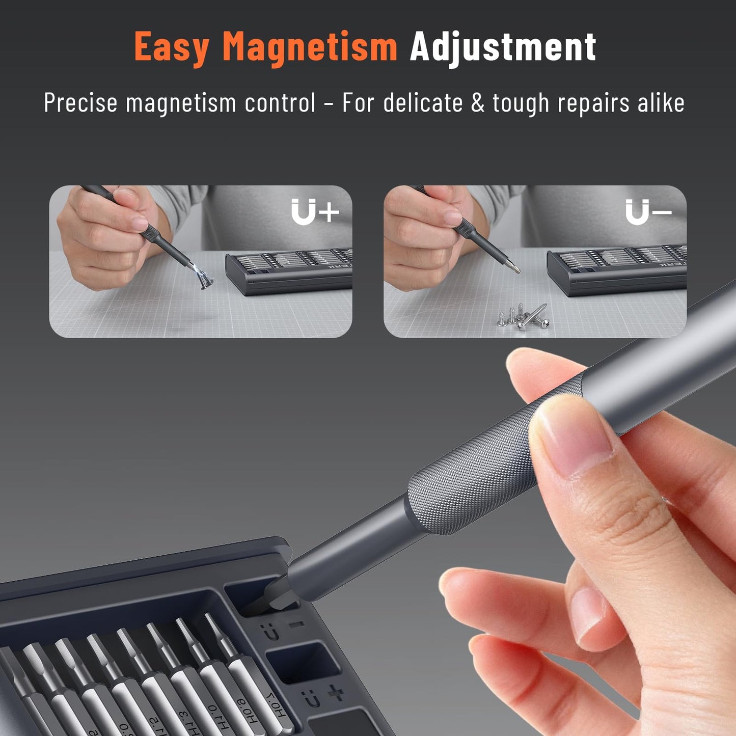 KATERK 42-in-1 Mini Screwdriver Set - Precision Small Magnetic Screwdriver Set Repair Tool Kit for Phone, Computer, Watch, Laptop, Macbook, Ring Doorbell, Eyeglass, Electronic, Screw Driver