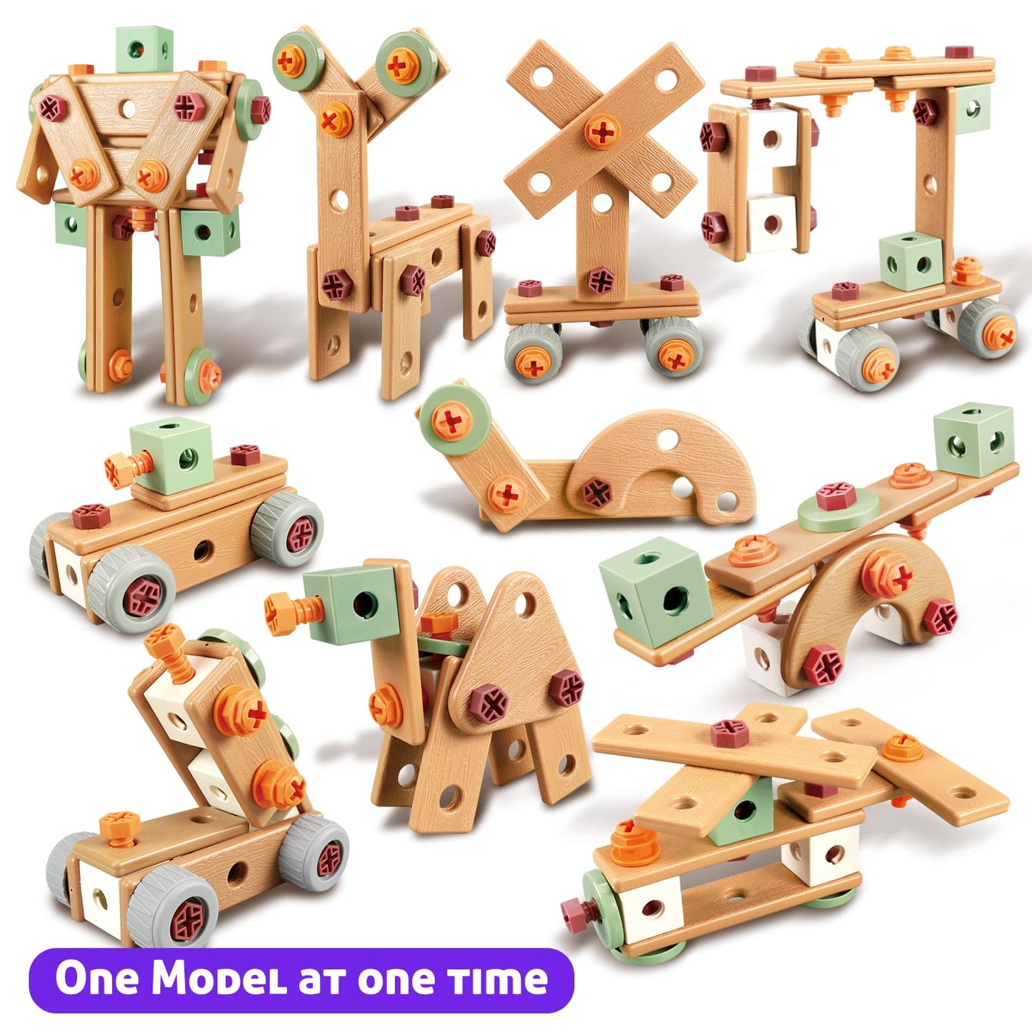 VEAIS Kids Tool Set with Drill, 148 PCS STEM Building Tools with Storage Box Plastic Todder Tool Set for Boys and Girls Age 3 4 5 6 7 8 Years