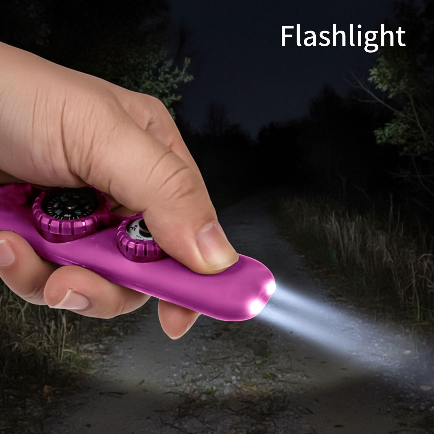 Multifunctional Survival Emergency Whistle for Kids with Compass Hiking Survival, Thermometer & Neck Lanyard | Emergency Safety Gear for Hiking, Camping, Kayaking, Boating, Climbing（Rose Purple）
