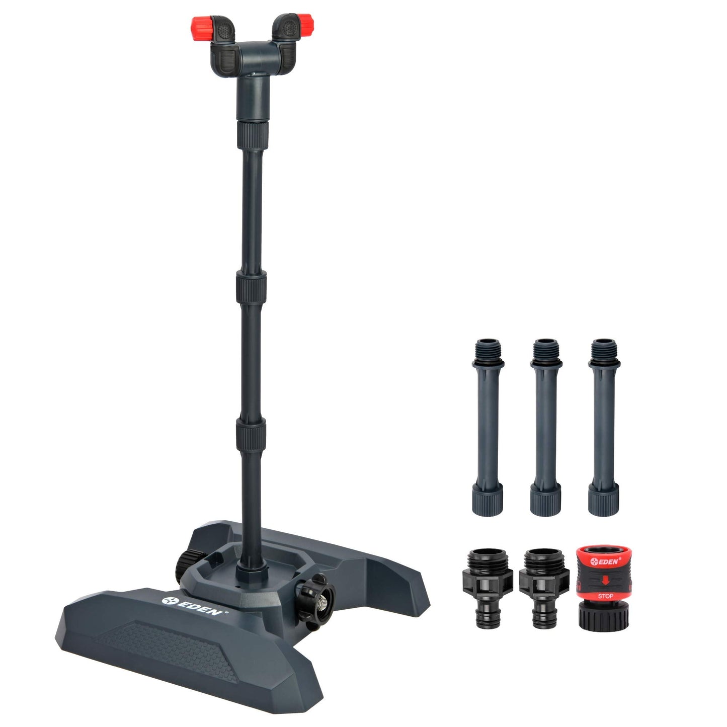 Eden 95143 Eden 95143 Mini Misting Tower Kit - Adjustable 5-35 Inch, Dual 360-Degree Nozzles, Durable ABS Base, for Patio Cooling & Plant Misting