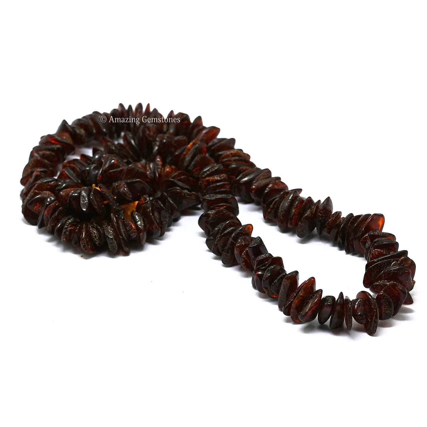 Garnet Pre Drilled Crystal Crushed Chips Beads for Bracelets Making, DIY Handmade Natural Healing Crystals (25 Inch Strand)
