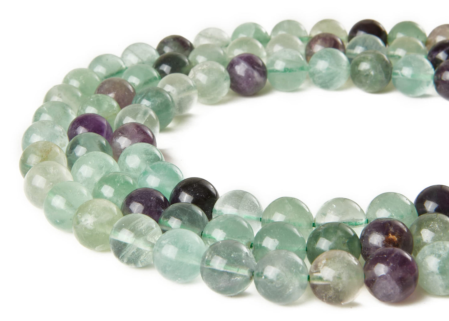 60pcs 6mm Fluorite Beads Natural Gemstone Beads Round Loose Beads for Jewelry Making