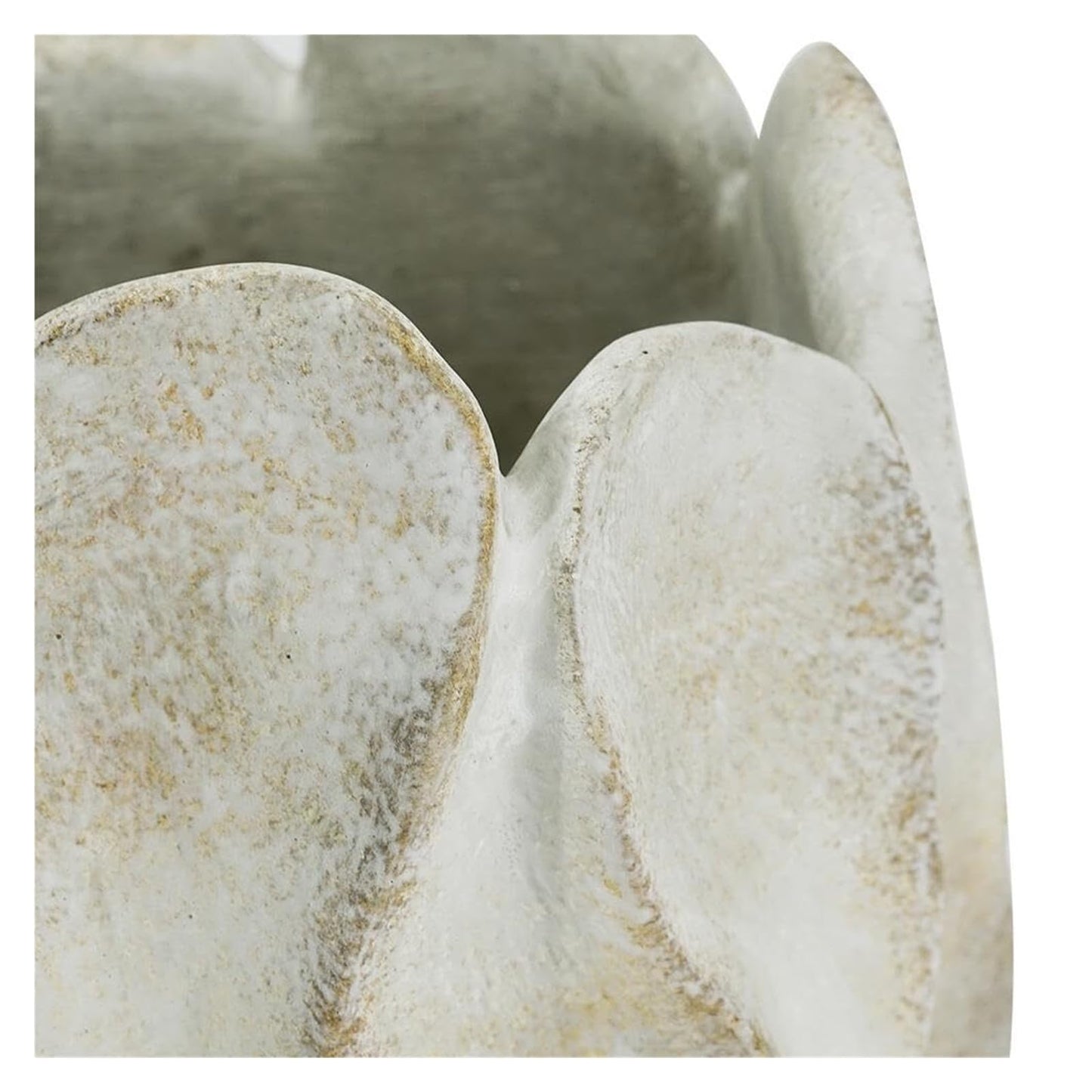 Unique Weathered Wavy Planter Distressed Greyish White Cement Home Tabletop Decoration Aesthetic Room Decor