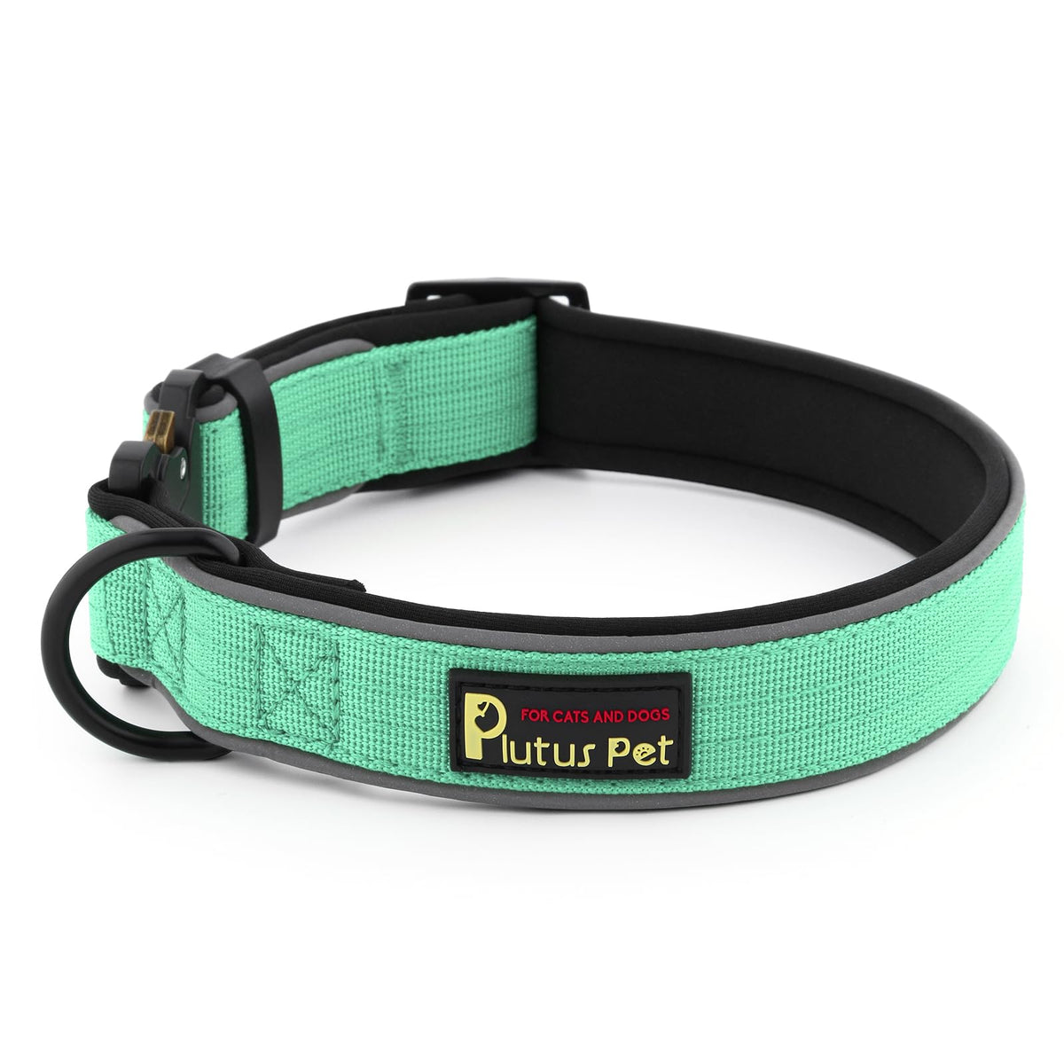 Plutus Pet Tactical Dog Collar, Reflective, for Small Medium Large Dogs