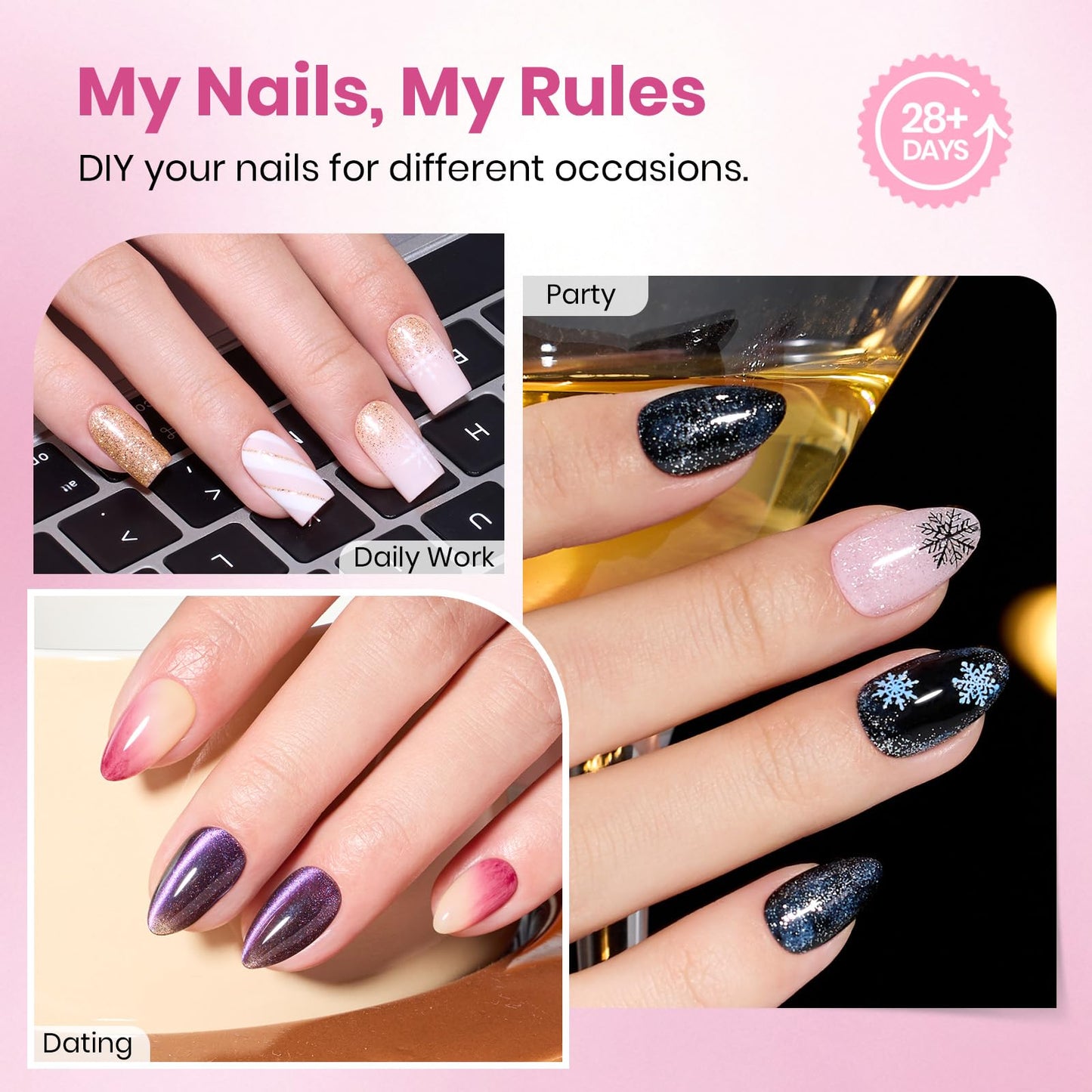 Beetles Gel Nail Tips Flat-X - Almond Square Short, 320pcs 16 Sizes, Pre-Etched Half Matte Full Cover Soft Acrylic False Nail Tips Easy DIY Press on Nail Extension Salon for Flat & Natural Nail Beds