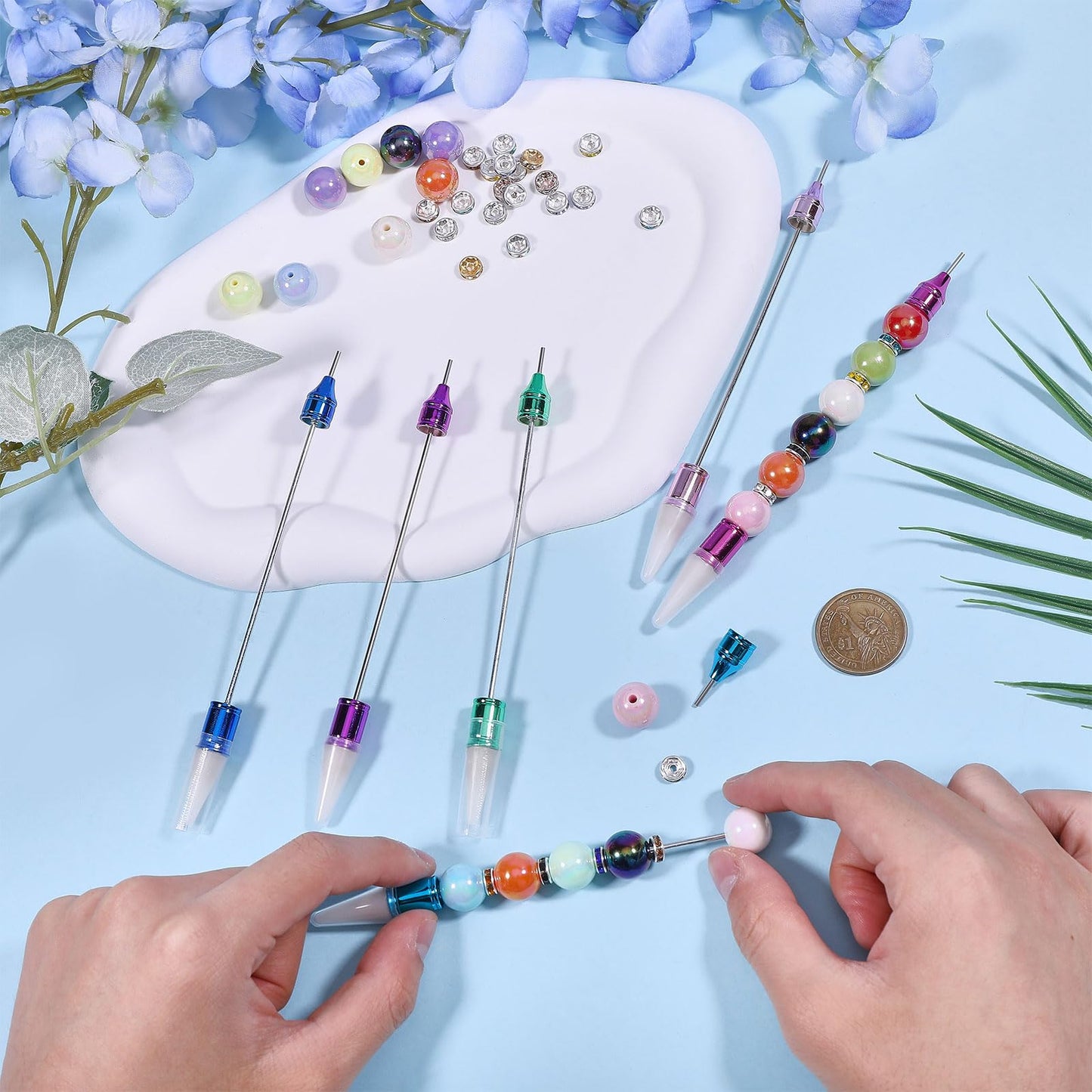 beinkmake 6Pcs Rhinestone Picker Wax Pen, DIY Double Ended Rhinestones Applicator Rhinestone Picker Dotting Pen Rhinestones Applicator Nail Art Tools for Pick Up and Place Gems Crystals