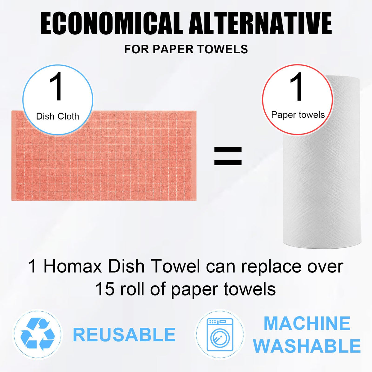 100% Cotton Terry Kitchen Towels (8 Count)