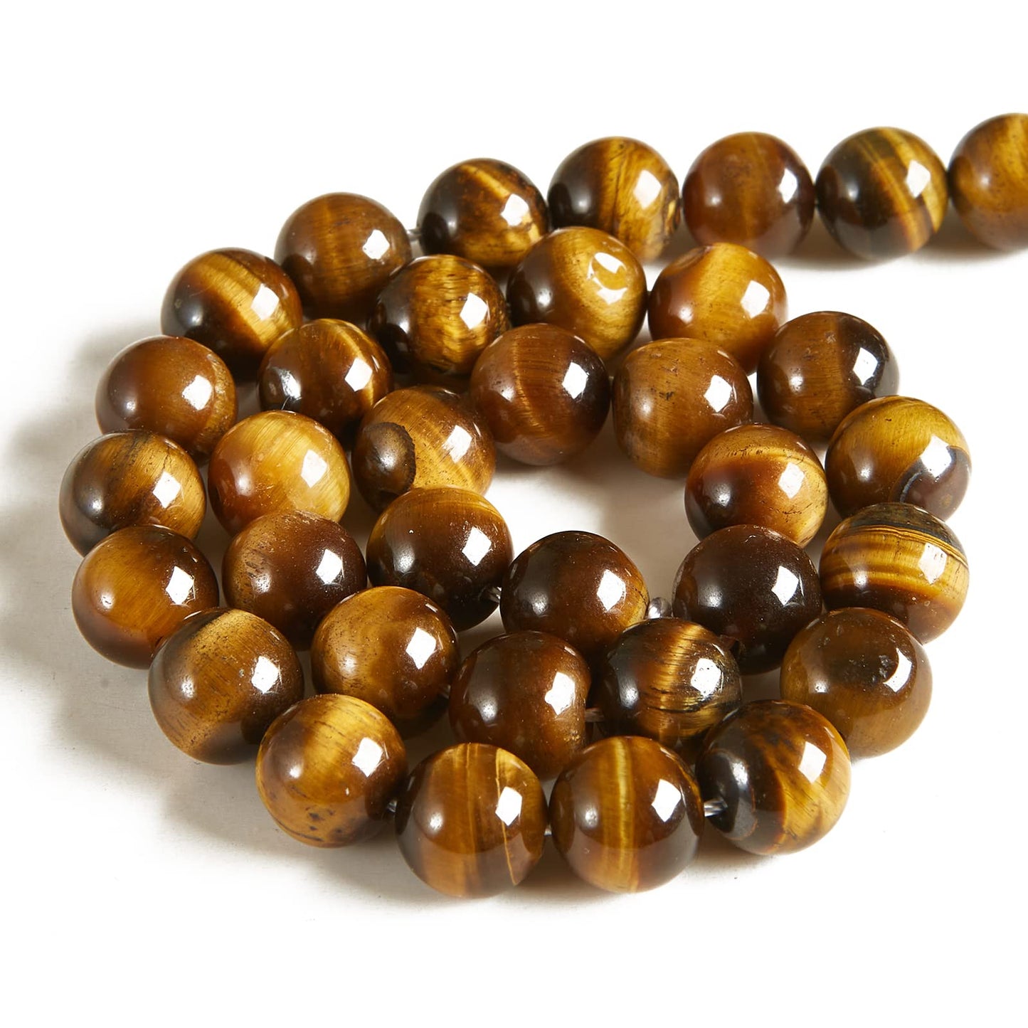 100pcs 6mm Yellow Tiger Eye Beads Natural Gemstone Beads Round Loose Beads for Jewelry Making