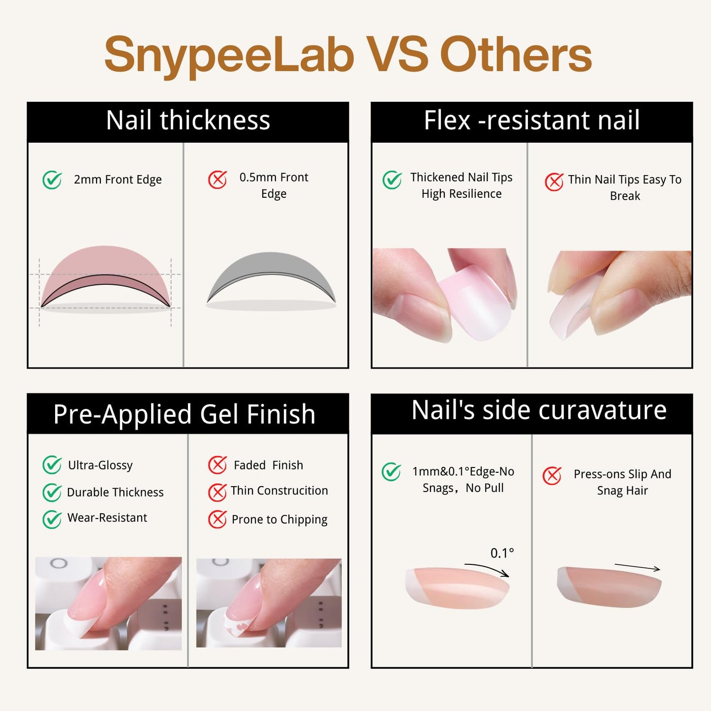 SnypeeLab Black Cat Eye Press on Nails Short Square, French Tip Short Square Glue on Nails for Women Gift, Reusable Soft Gel Press on Acrylic Nail with Designs 24Pcs(Black Silver)