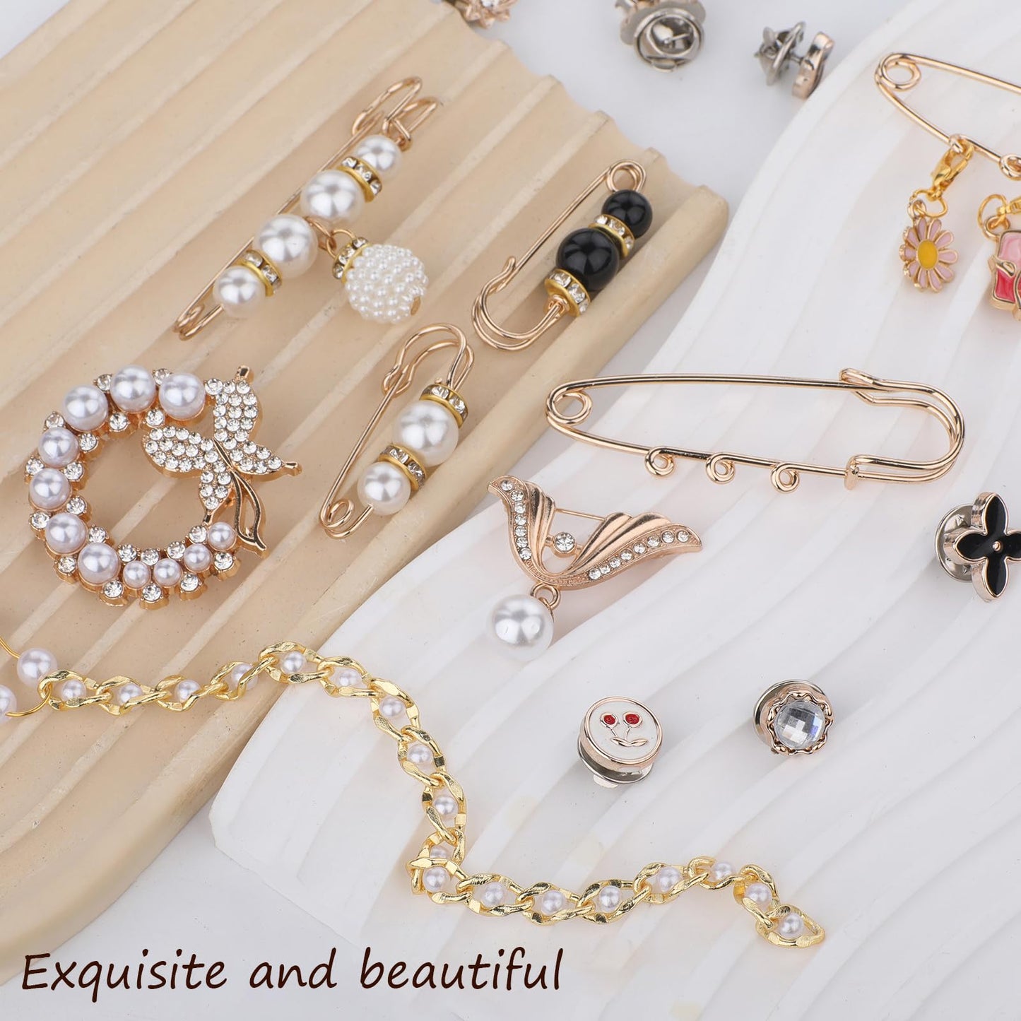 NITOPUPU 107 Pcs Socks Charms Kit With Pearl Charm Brooches And Pins For Socks And Sneakers Personalized DIY