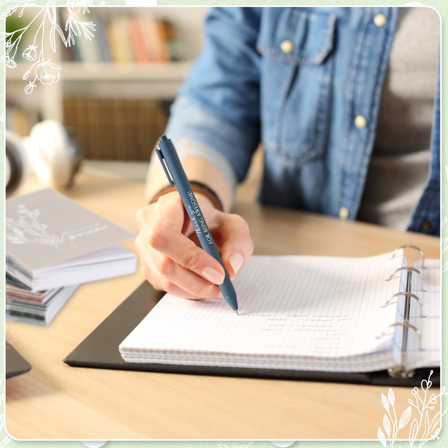 Tellingyou 100 Pcs Employee Appreciation Gifts Bulk Inspirational Notebook Ballpoint Pen Motivational Notebook Mini Journal for Volunteer Administrative Professional Teacher Nurse Team (Awesome)