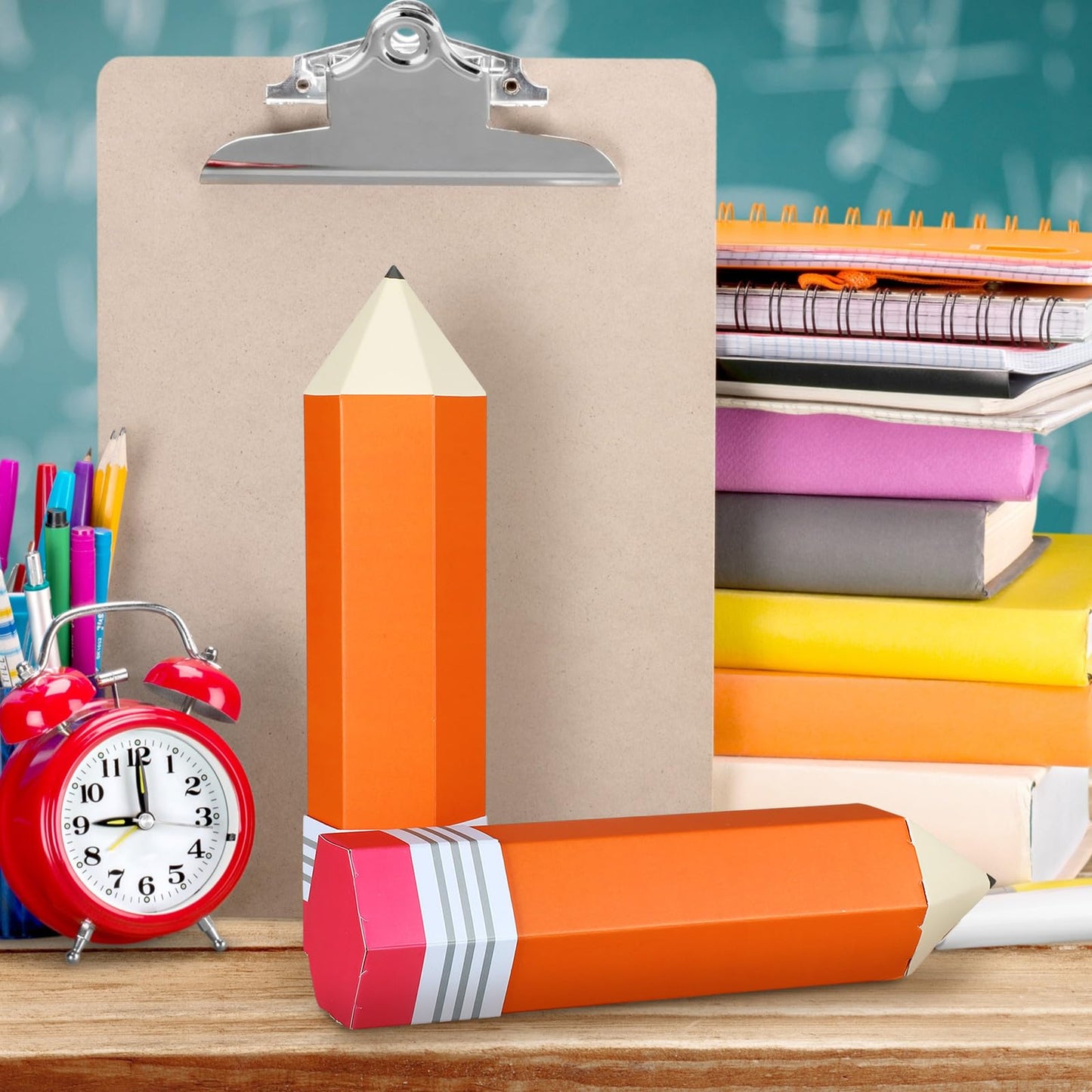 Reallnaive 30 Pcs Back to School Pencil Candy Boxes First Day of School Gift Boxes for Thanks Teacher Back to School Party Decorations Bulk for Preschool Kindergarten Students Classroom Decoration