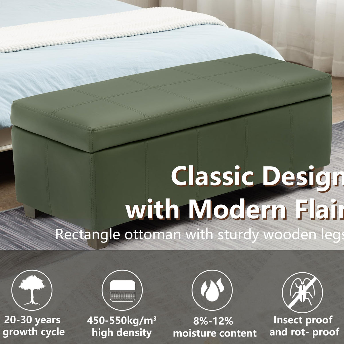 51 Inch Storage Ottoman