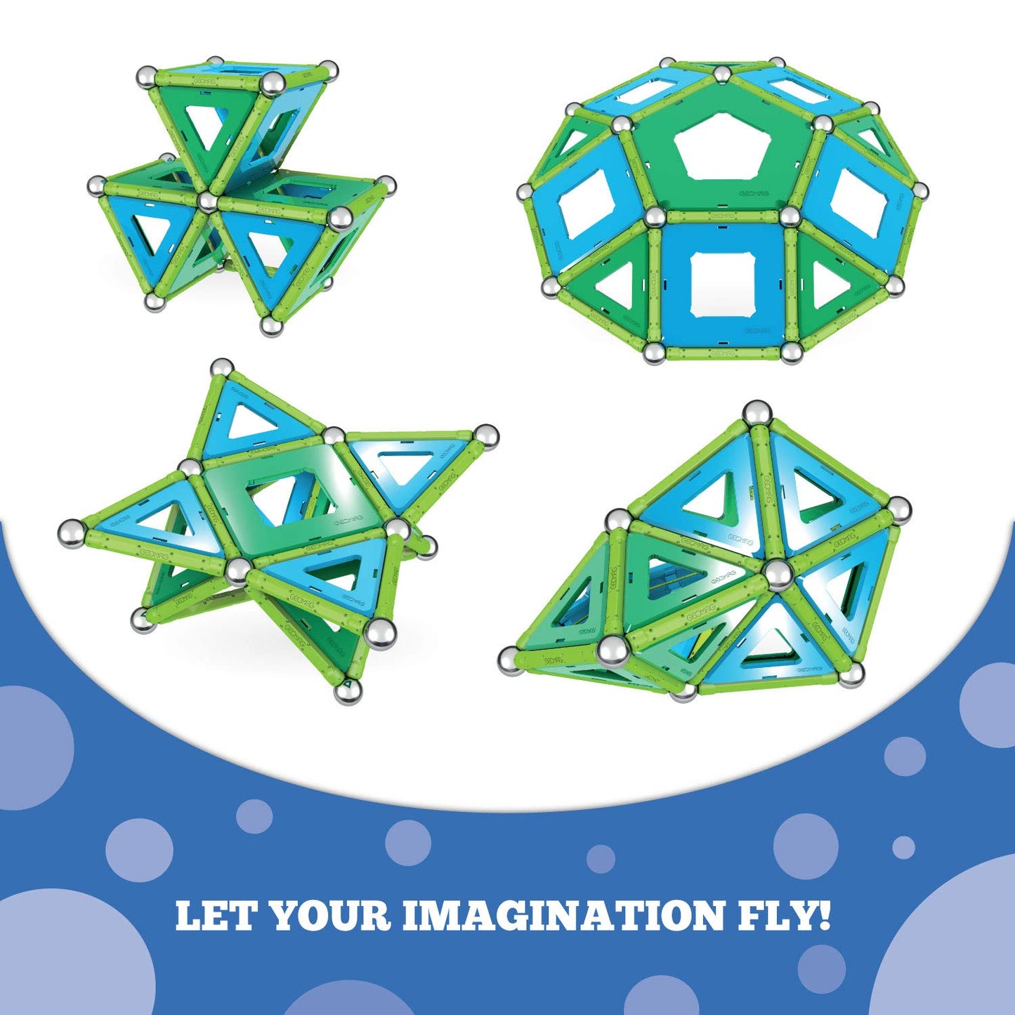 GEOMAG Magnetic Toys | Magnets for Kids | STEM-endorsed Educational Building Set for Creativity & Learning Fun | Swiss-made | Age 5+ PANELS 83-piece