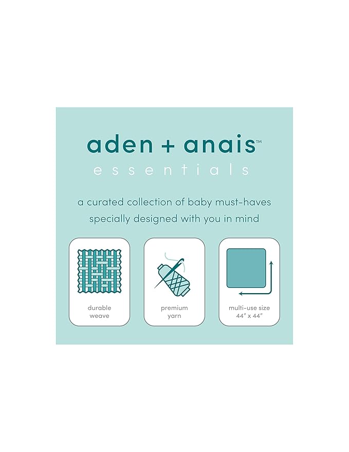 aden + anais Essentials Dream Blanket, Muslin Baby Blankets for Girls & Boys, Ideal Lightweight Newborn Nursery & Crib Blanket, Unisex Toddler & Infant Bedding, Shower & Registry Gift, Tropicalia