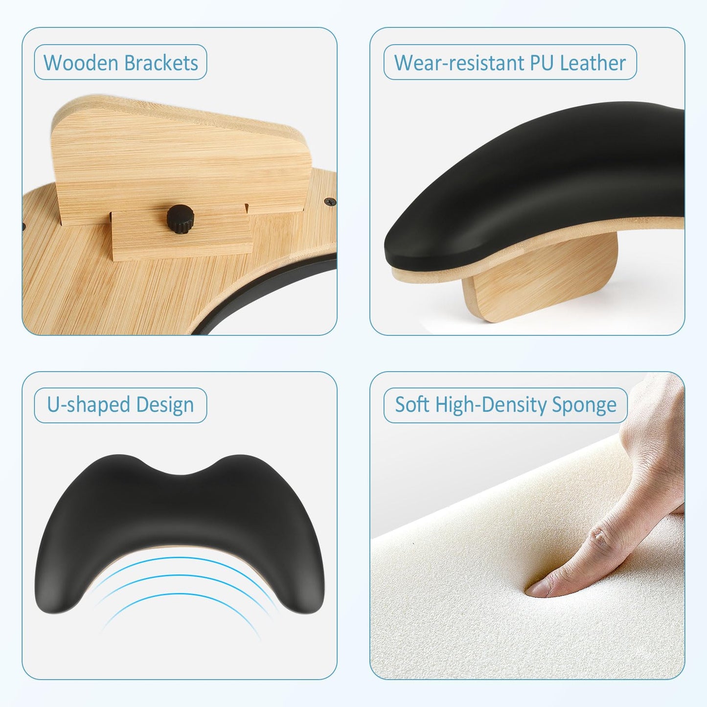 Hand Rest for Nails Tech, Mothers Day U Shaped Arm Rest for Nails Tech with Nail Table Mat, Nail Rest Stand, Nail Arm Rest Cushion, Manicure Hand Rest with Detachable Brackets, Nail Hand Rest, Black