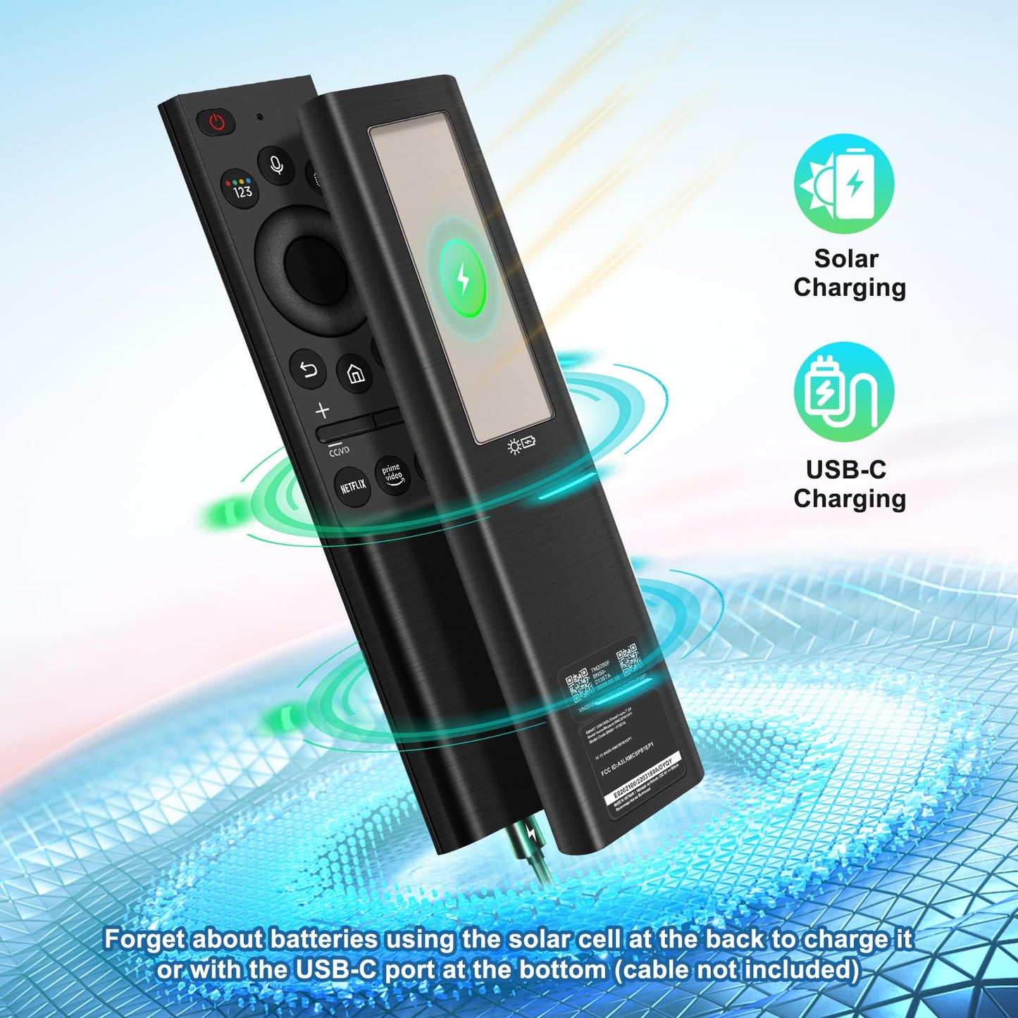 BN59-01357A BN59-01357F Solar TV Remote Replacement for Samsung Smart TV Remote Control with Voice and Rechargeable Solar,The Frame Neo QLED 4K/8K UHD Smart TVs