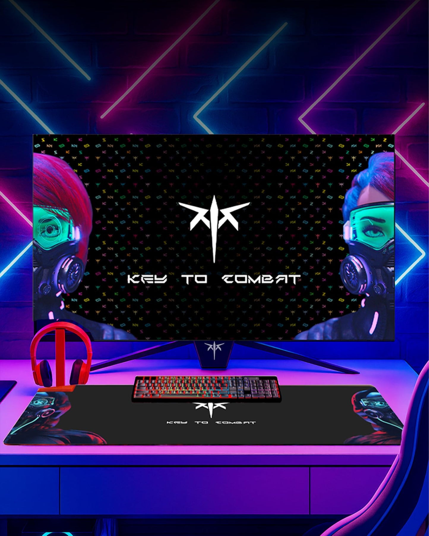 KTC Large Mouse Pad Gaming, Mouse Mat with Microfiber Fabric Surface, Extended Desk Mousepad with Stitched Edges, Non-Slip Rubber Base, 27.5 x 11.8 in, Black, for Gamer Office Home