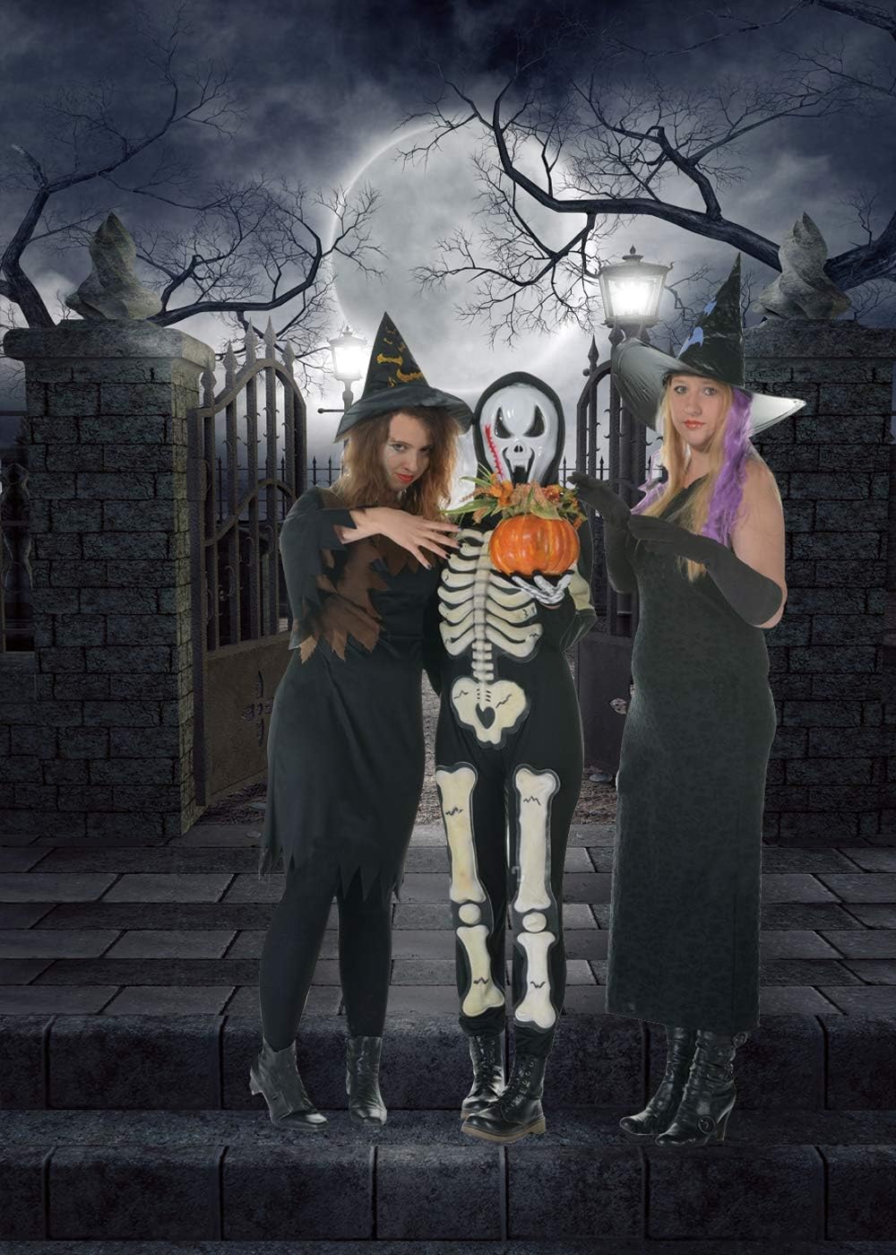 CHAIYA Halloween Backdrop Background Nightmare Before Christmas Backdrop for Photography Zombie Themed Photo Booth Party Decorations 5x7ft