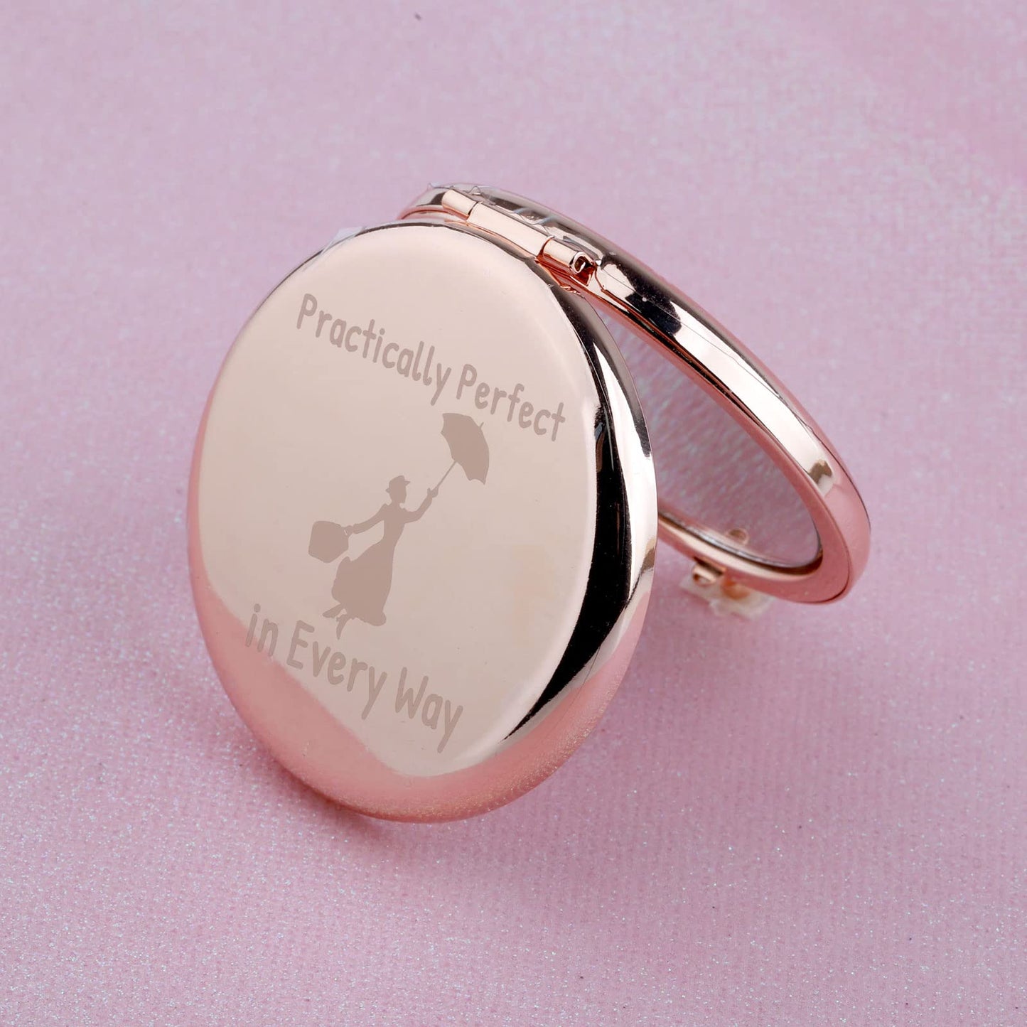 WUSUANED Movie Quote Makeup Mirror Practically Perfect in Every Way Mirror Fantasy Inspired Gifts for Movie Fans