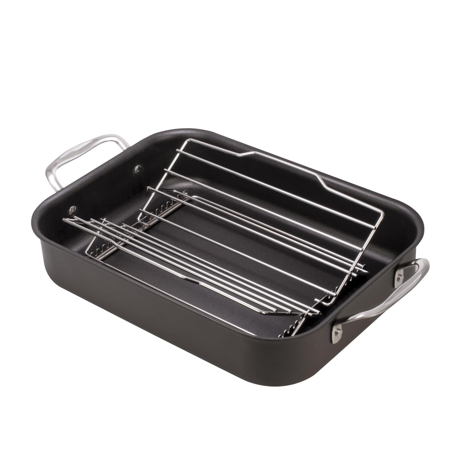 HIC Kitchen Roasting Adjustable Baking Rack, Chrome-Plated Steel, Adjusts to 7 Different Positions, 11.5 x 10.5 x 0.5-Inches