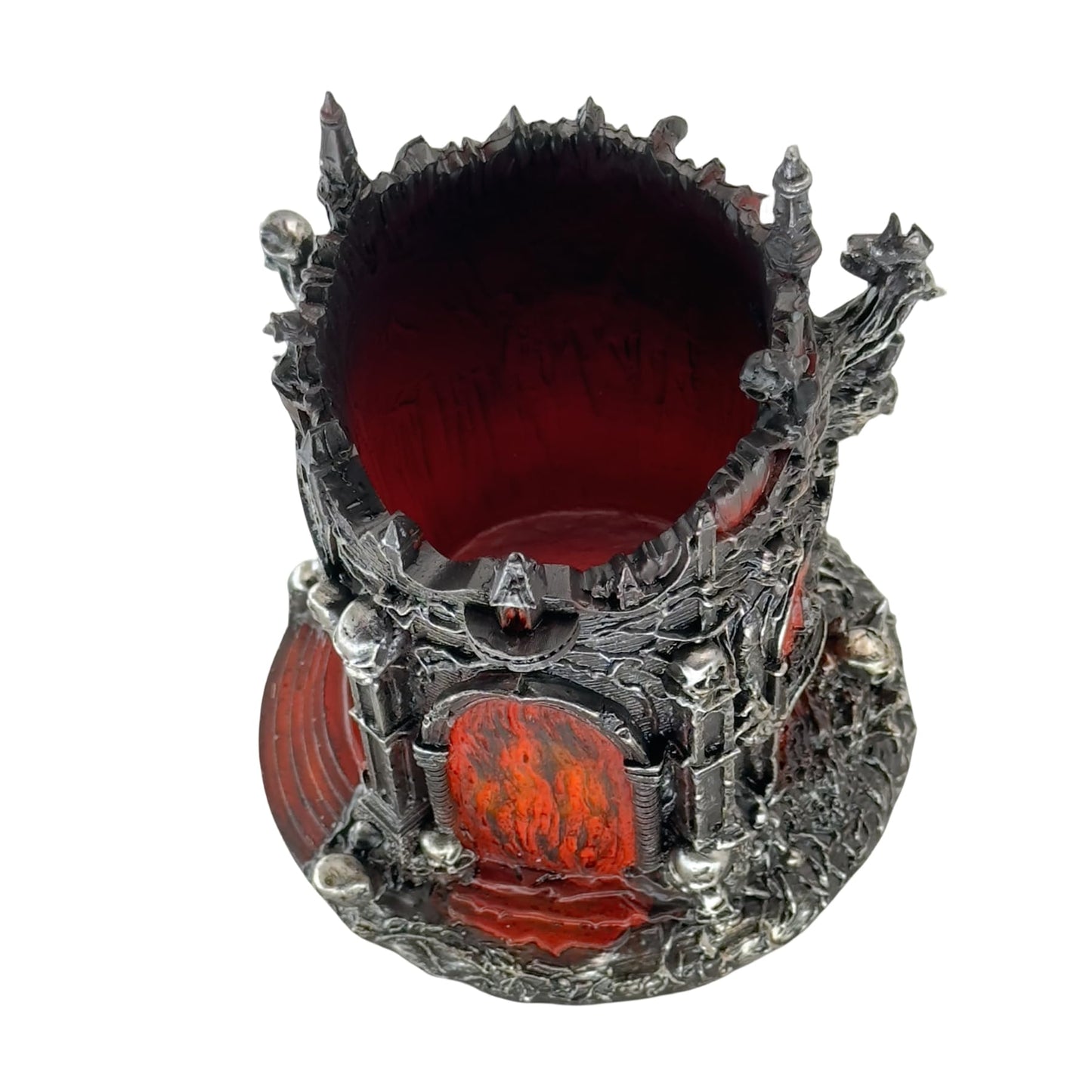 LOOYAR Dante's Inferno Resin Castle Pen Holder and Aquarium Décor - Medieval-Themed Desk Ornament