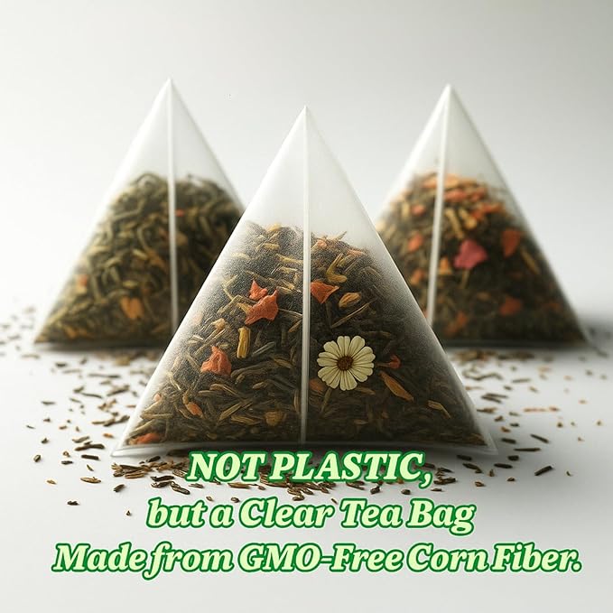 Tozzy Organic Matcha Green Tea – 100 Count, Plant-Based Pyramid Tea Bags | Ceremonial Matcha + Whole Leaf Sencha